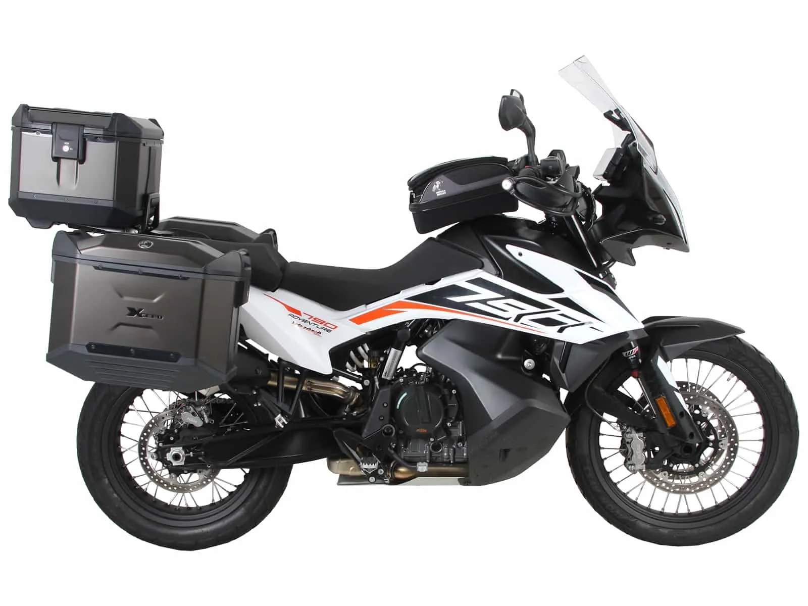 Alurack top case carrier black for combination with original luggage rack black for KTM 790 Adventure (2019-2021)
