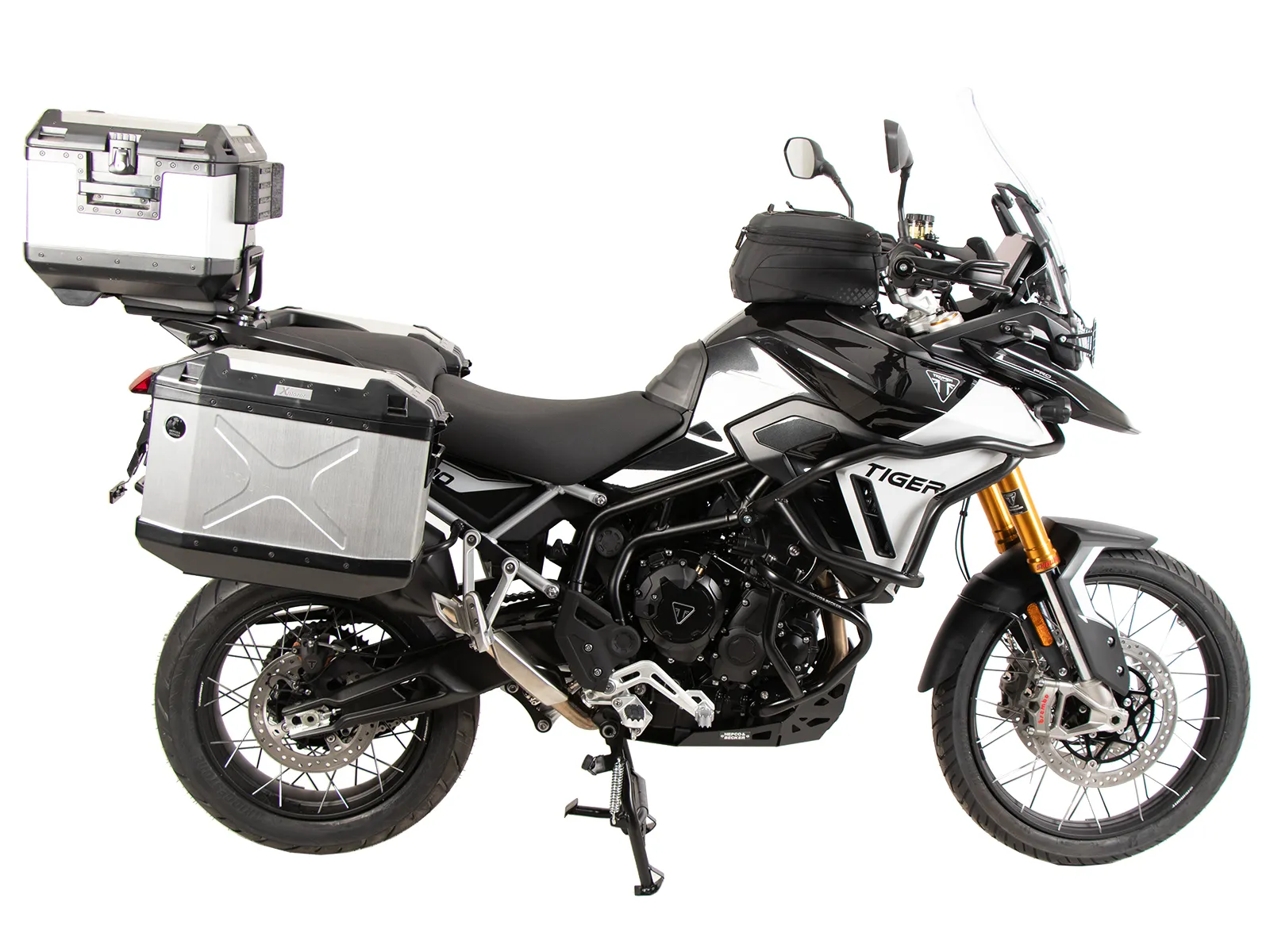 Alurack top case carrier black for combination with original luggage rack black for Triumph Tiger 900 Rally Pro (2024-)