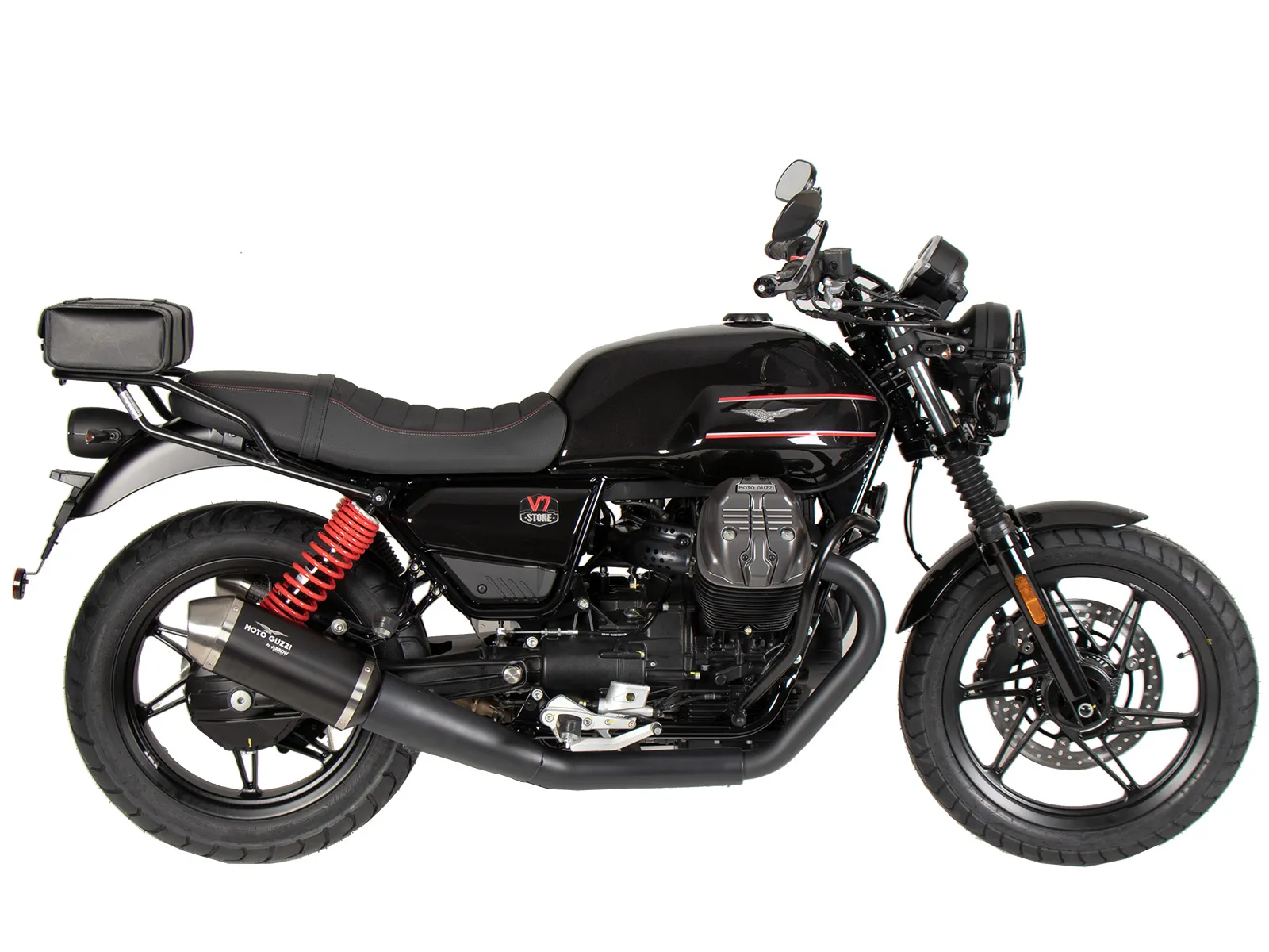 Tubular luggage rack black for Moto Guzzi V7 Stone Special Edition (850cc) (2022-2023)