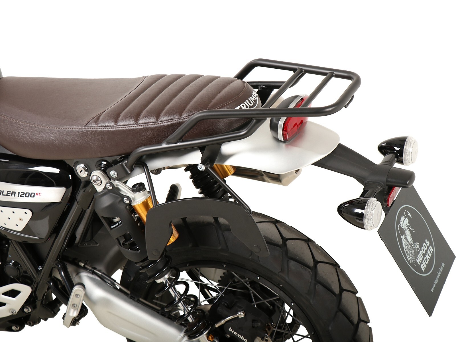 REAR RACK BLACK FOR TRIUMPH SCRAMBLER 1200 XC 2019 Hepco Becker
