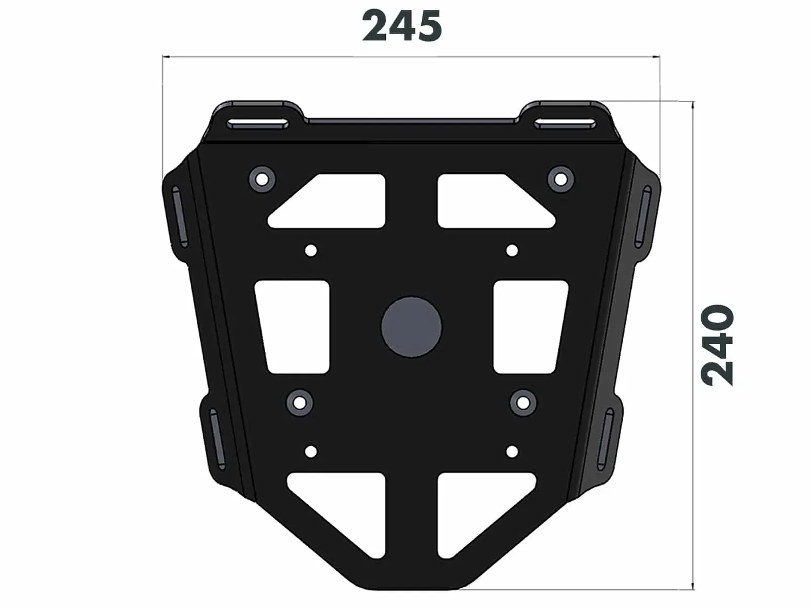 Minirack soft luggage rear carrier black for Ducati Hypermotard 939/SP (2016-2018)
