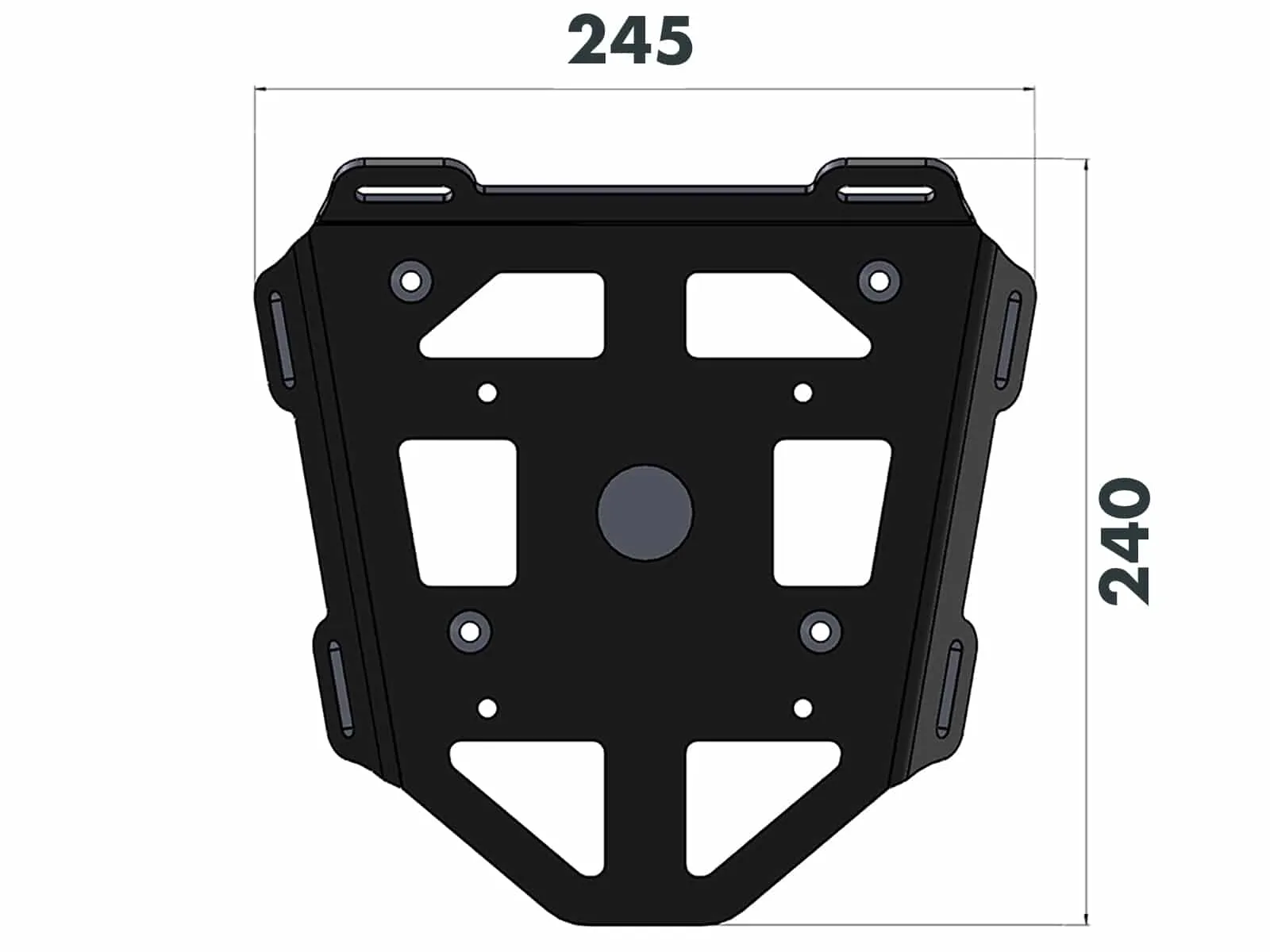 Topcase 40 - black incl. model-specific carrier SET - for Honda CRF 250 L (2012-) / Rally (2017-) black