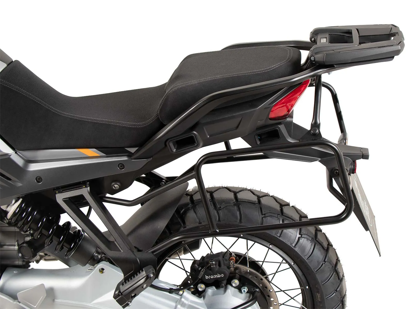 Easyrack top case carrier black for combination with original luggage rack for Moto Guzzi Stelvio (2024-)