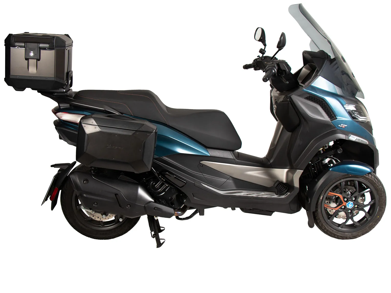 Easyrack top case carrier for combination with original luggage rack black for Piaggio MP3 Exclusive 530 (2022-)