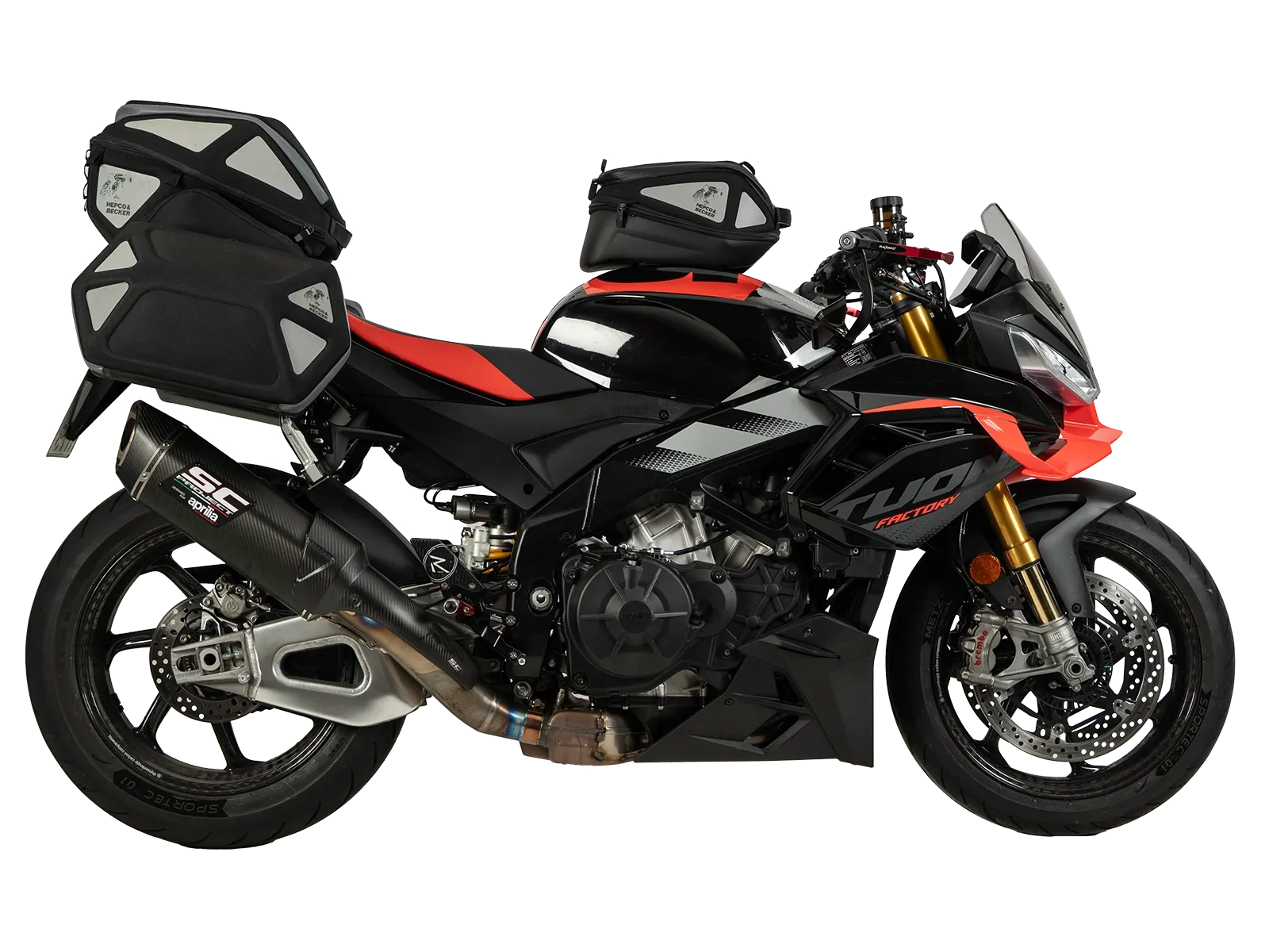 Sport rack fixed black for Aprilia Tuono V4 Factory (2025-)