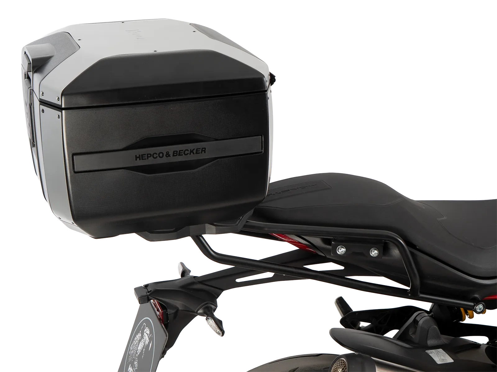 Smartrack Set incl. Xcore Topcase for Ducati Monster 890 / + (2026-) - Silver/Black