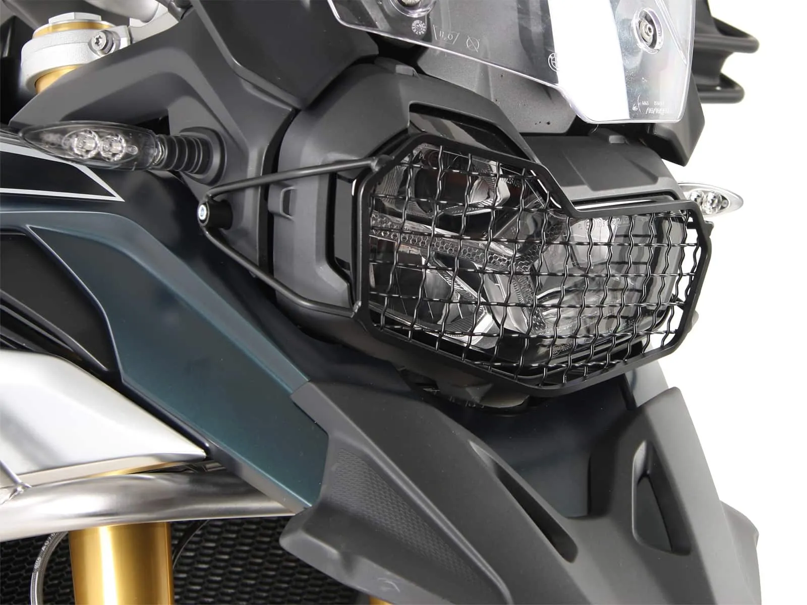 Black lamp guard grille for BMW F 750 GS (2018-2023)