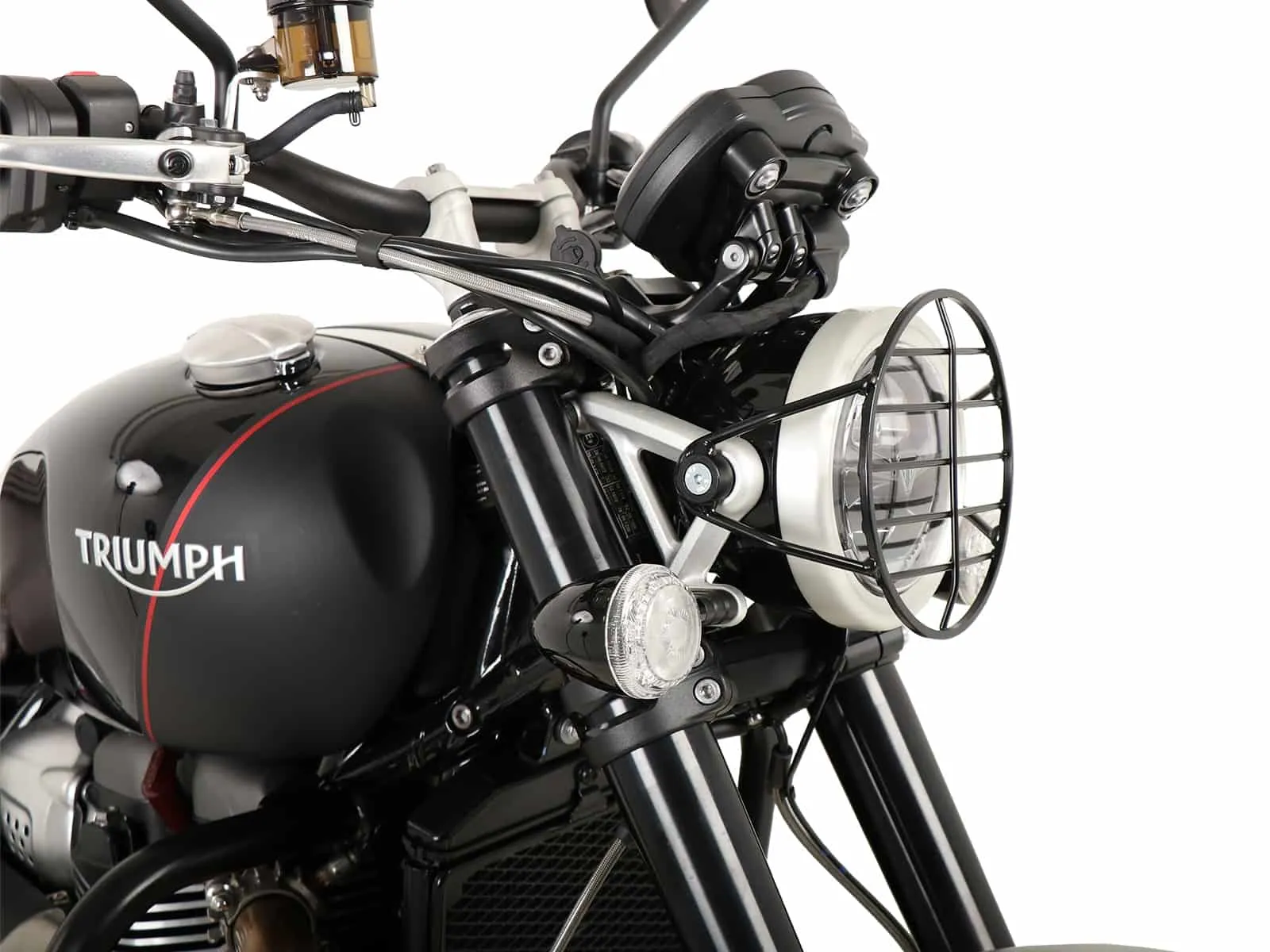 Black lamp guard grille for Triumph Scrambler 1200 XE (2019-2023)