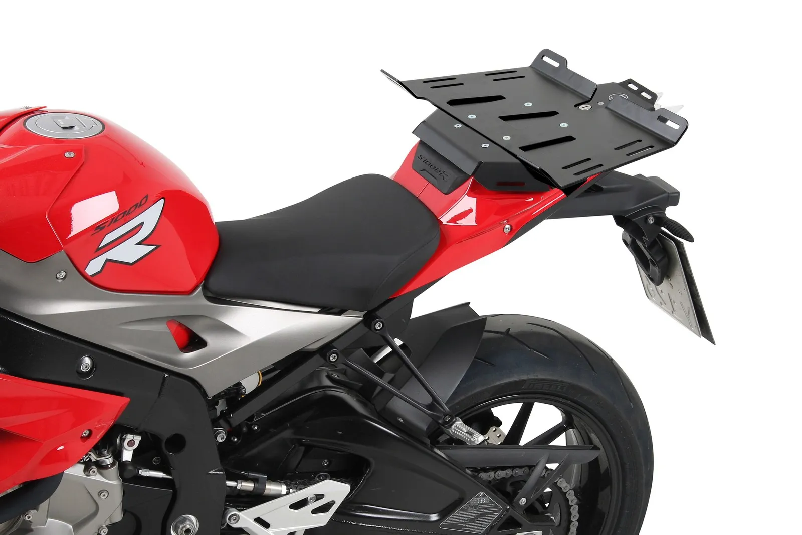 Model-specific luggage rack extension for combination with black sports rack for BMW S 1000 RR (2009-2011)