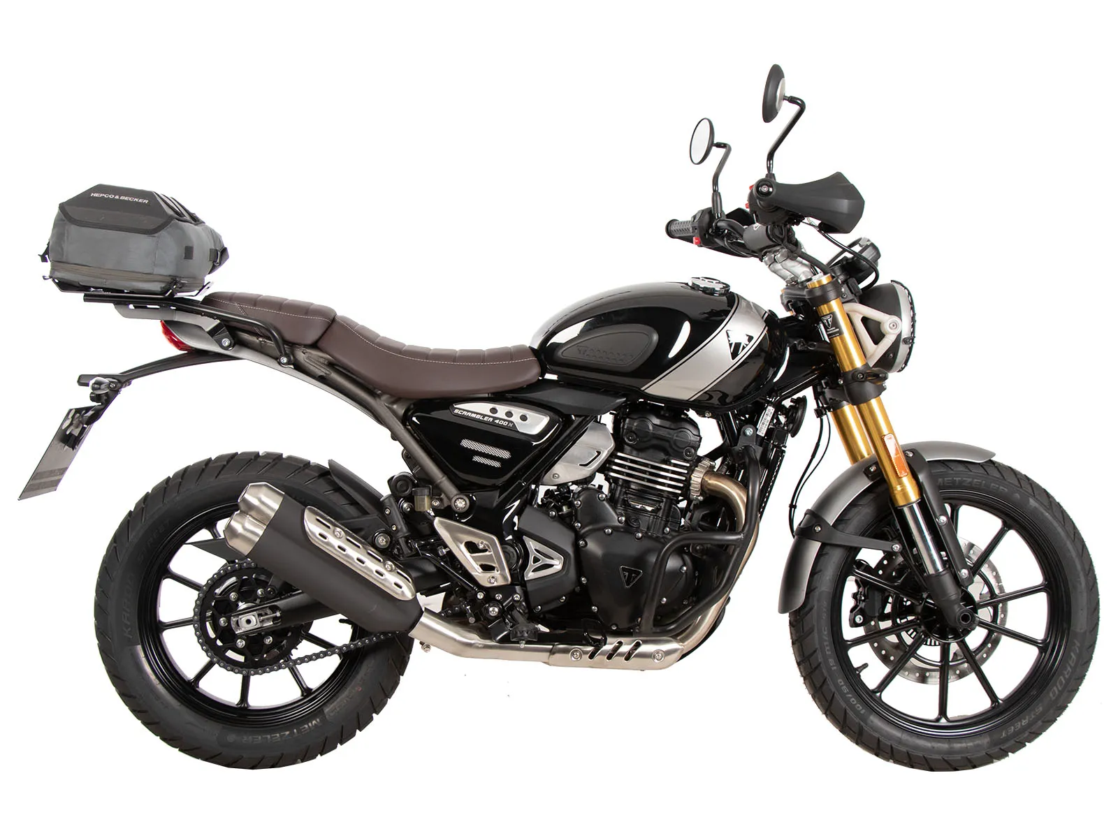 Luggage rack extension black for Triumph Scrambler 400 X (2024-)