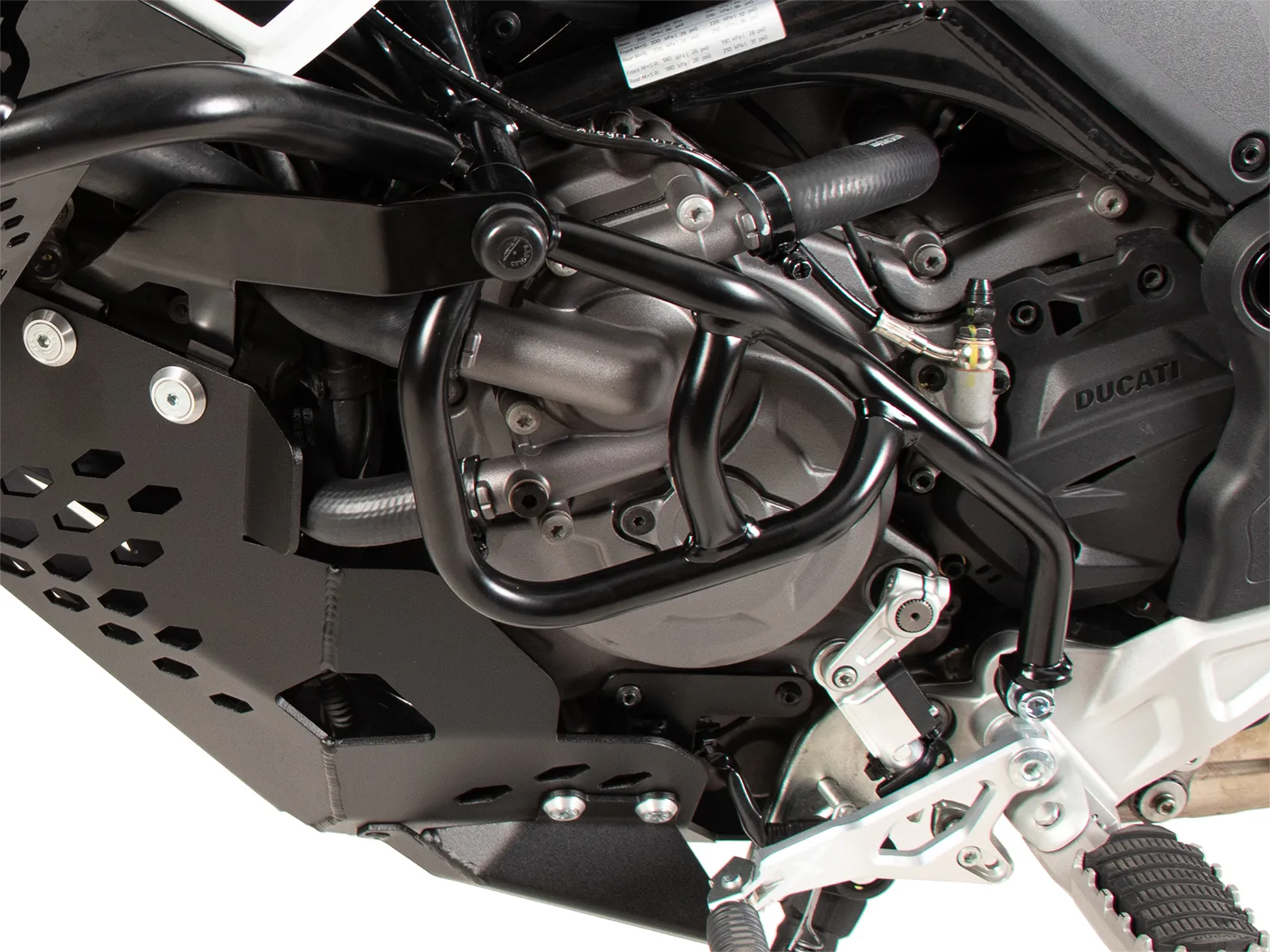 Additional bar black, one-sided left for Ducati DesertX Rally (2024-)