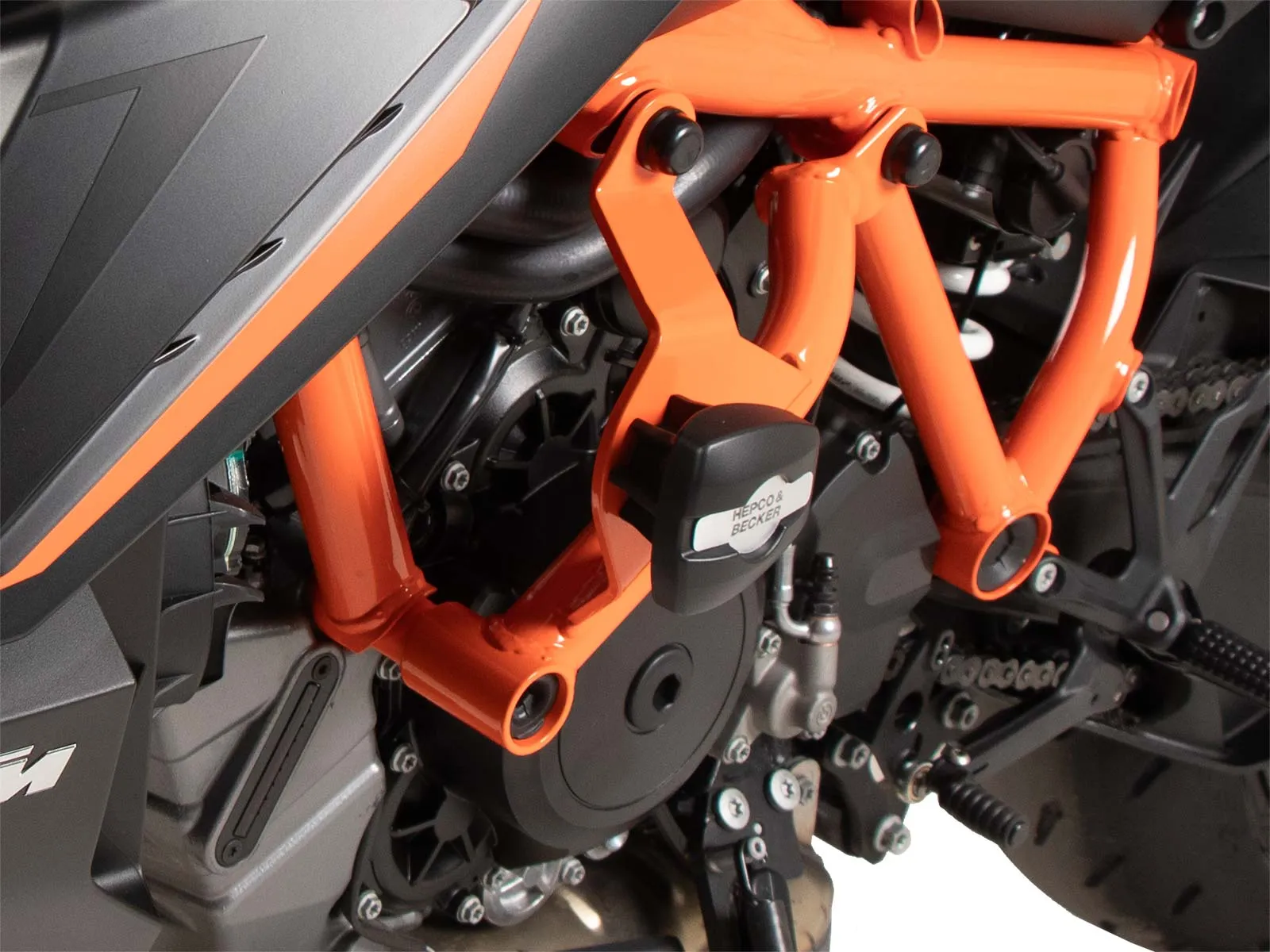 Engine guard incl. protection pad orange for KTM 1390 Super Duke R / EVO (2024-)