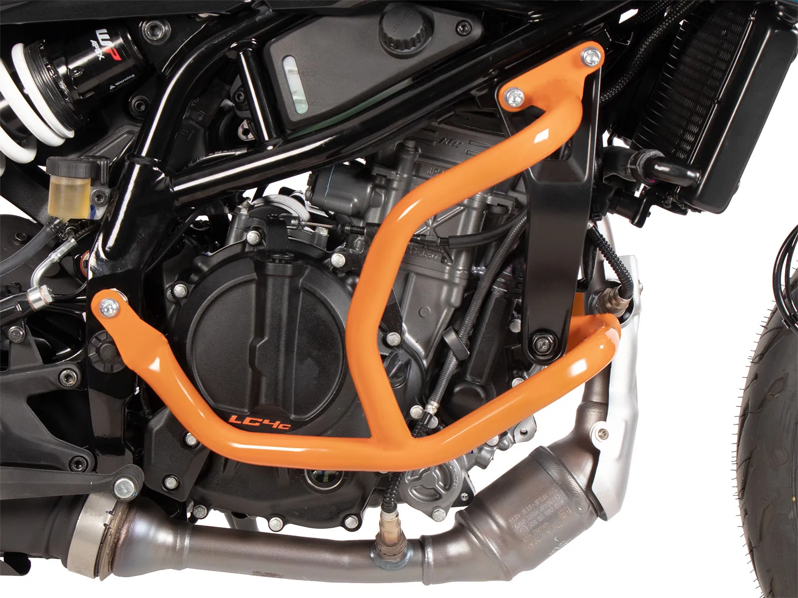 Orange engine guard for KTM 125 Duke (2024-)