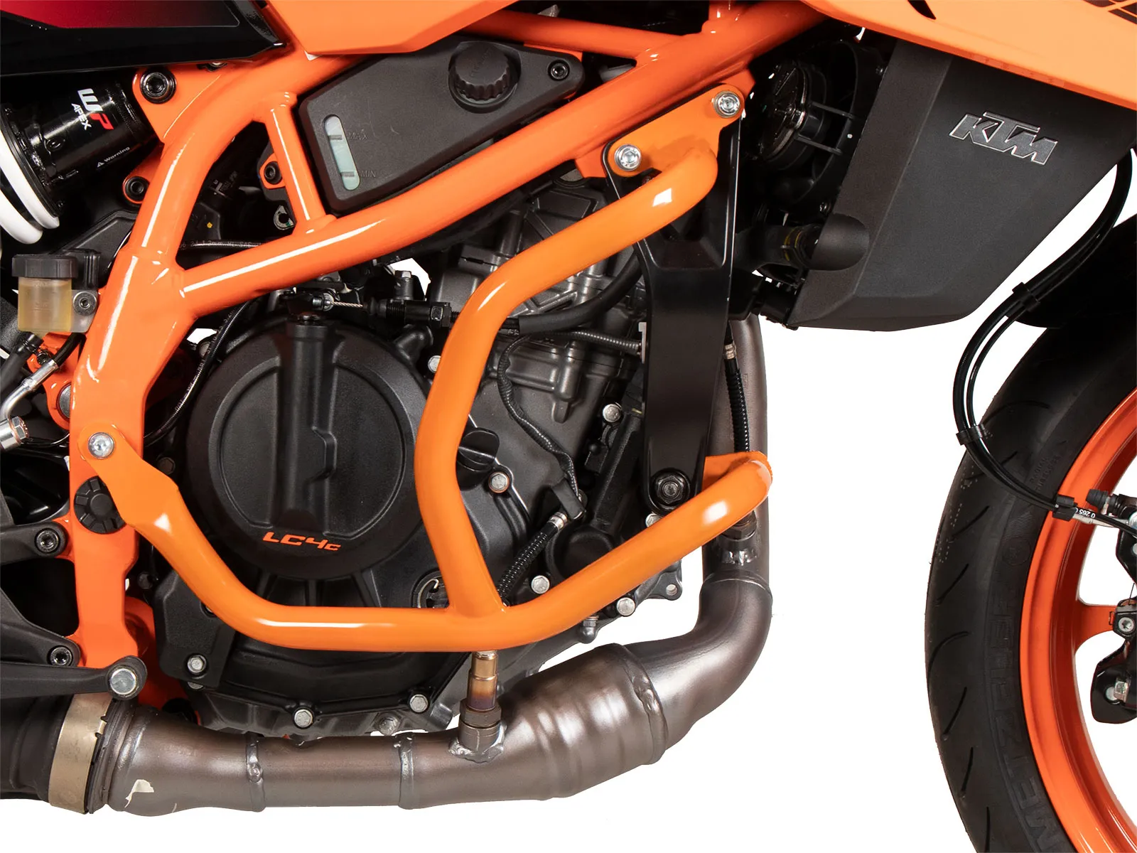 Orange engine guard for KTM 390 Duke (2024-)