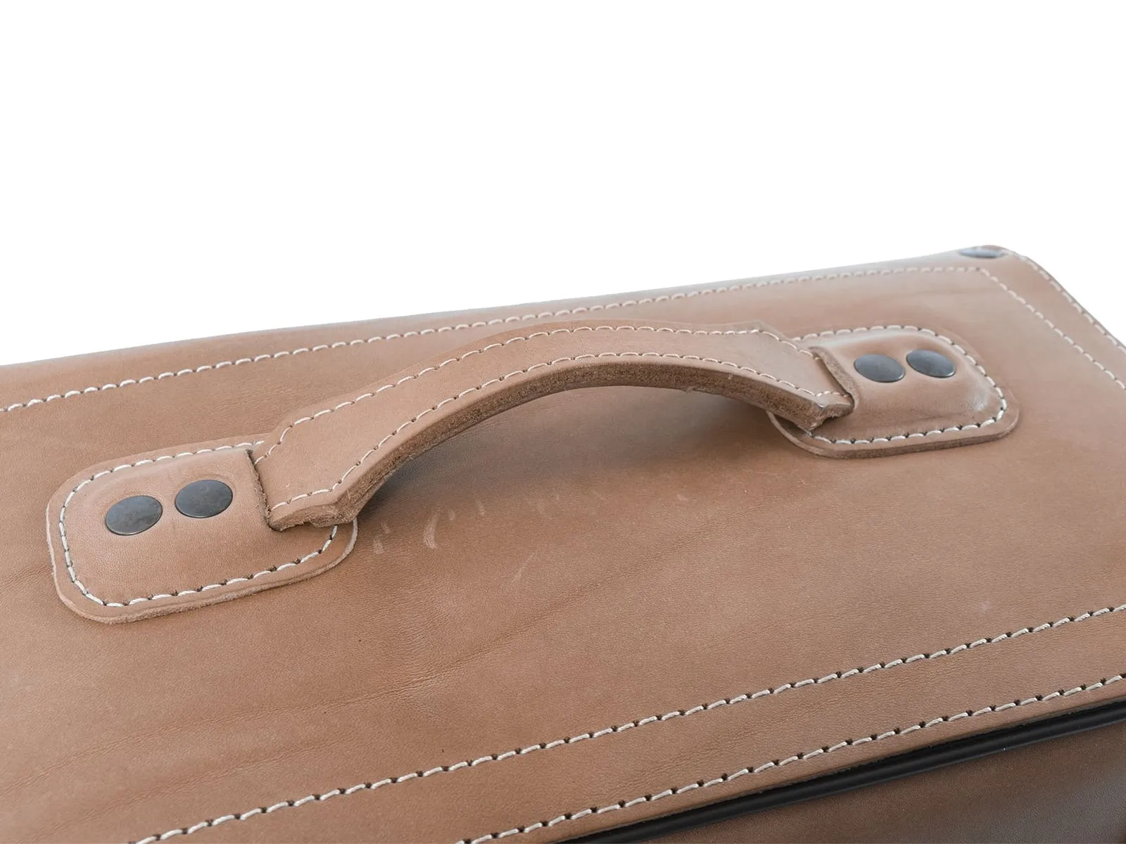 Leather single bag Buffalo brown left for C-Bow holder