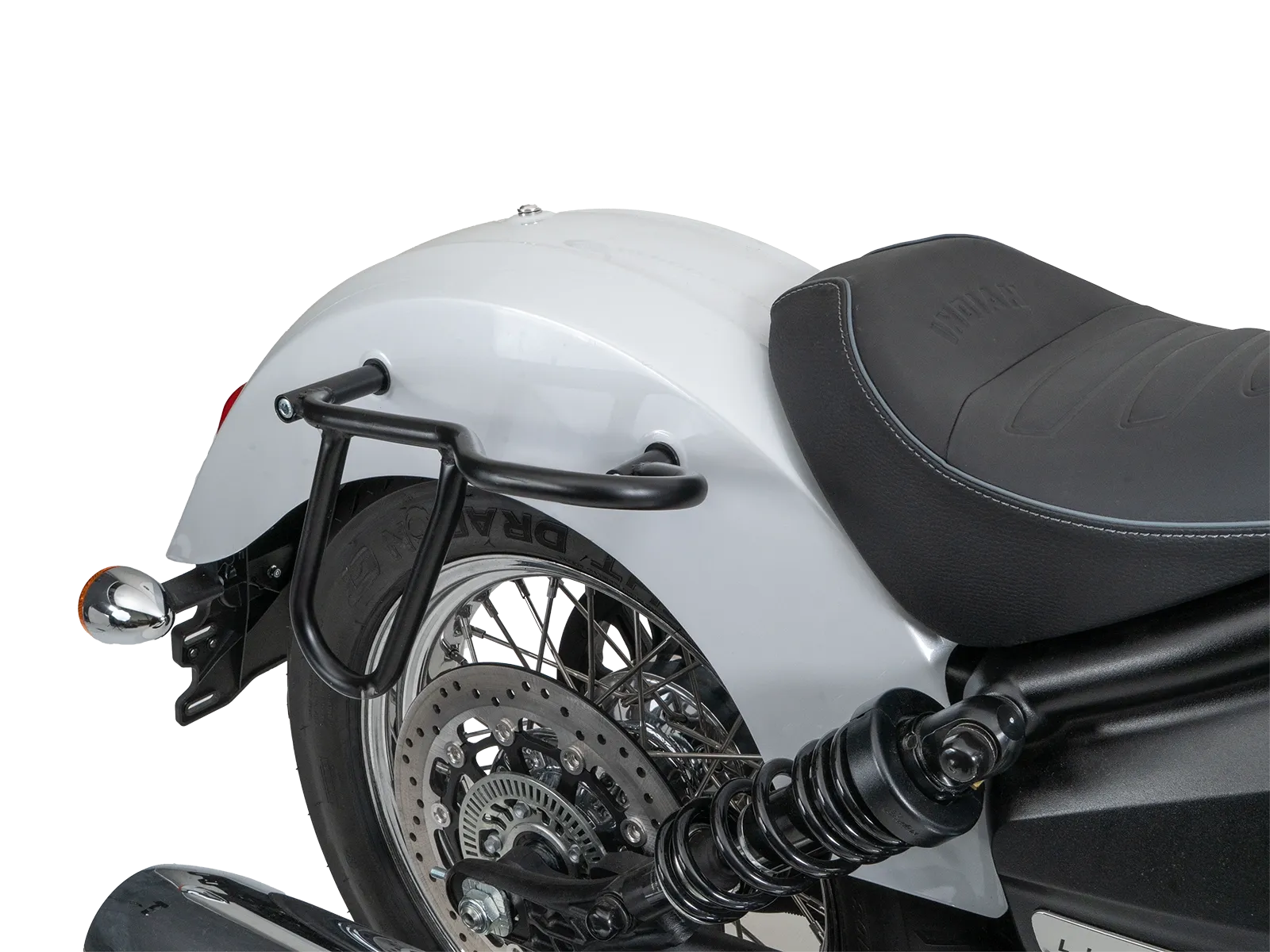 Leather bag holder cutout black for Indian Scout Classic (2025-)