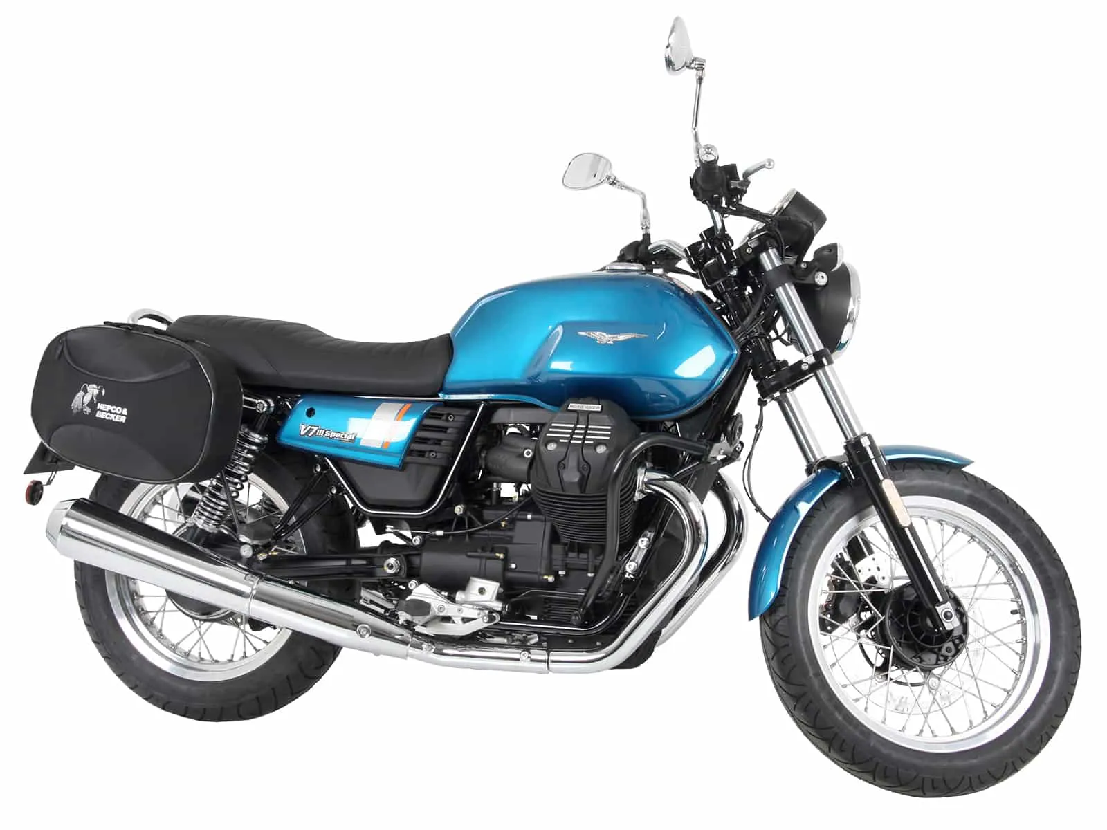 C-Bow side carrier black for Moto Guzzi V7 III (Carbon, Milano, Rough) (2018-2020)