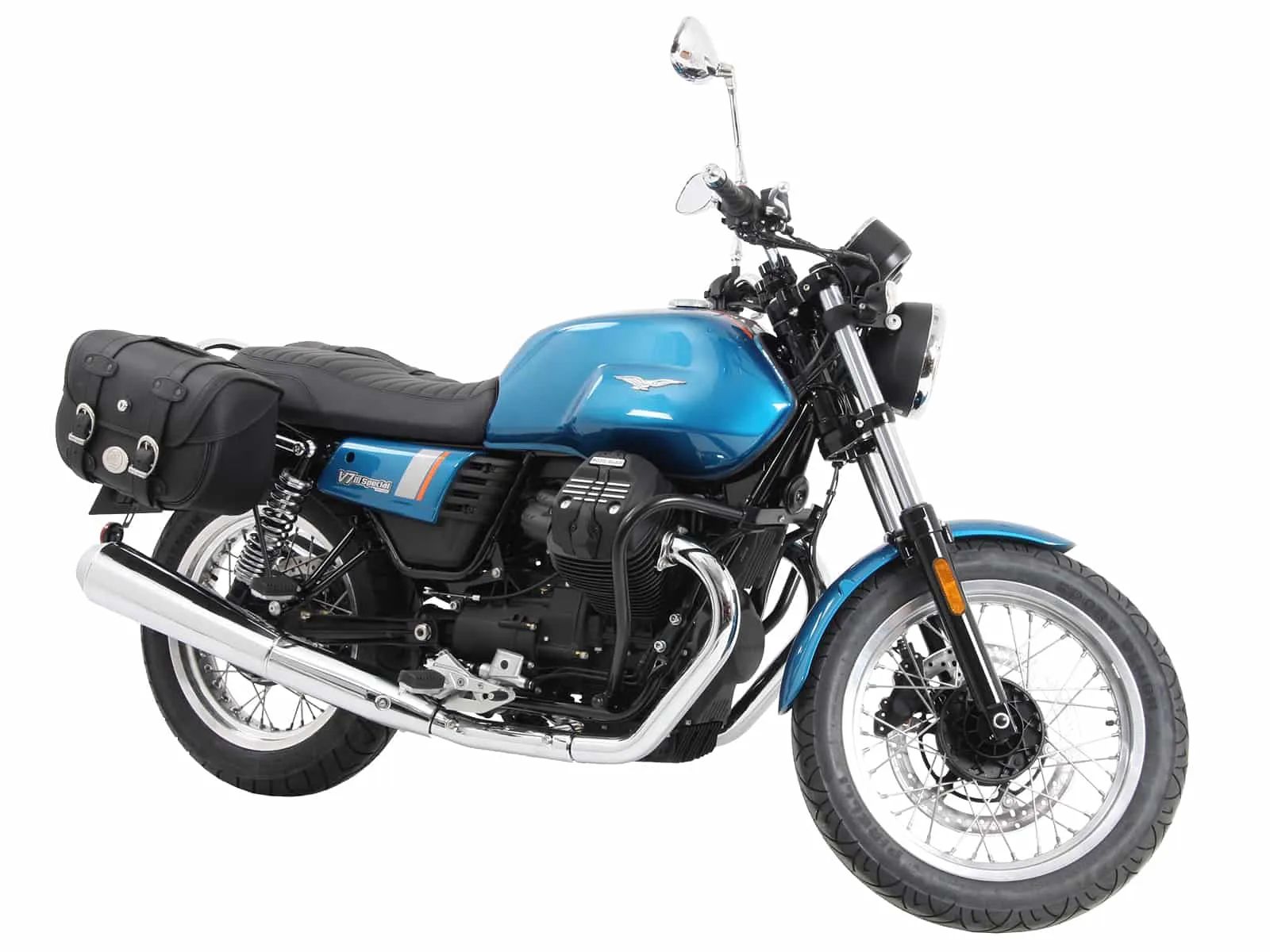 C-Bow side carrier chrome for Moto Guzzi V7 III (Carbon, Milano, Rough) (2018-2020)