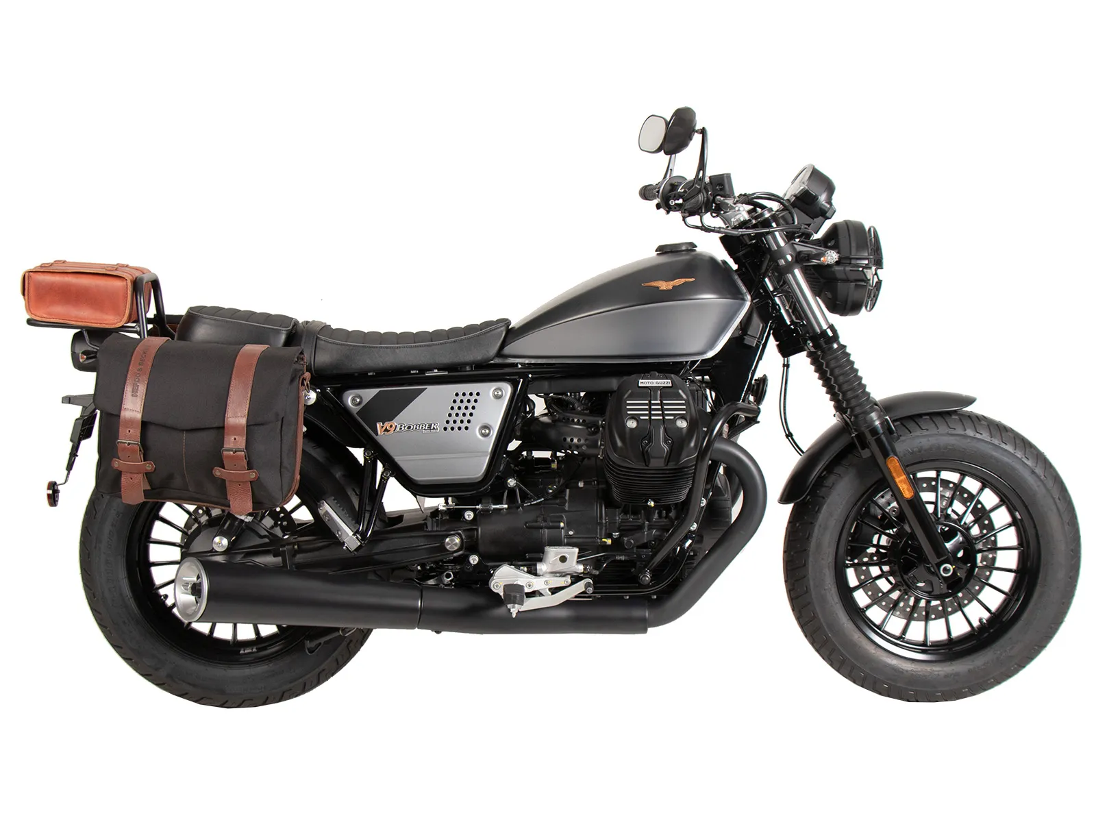 C-Bow side carrier black for Moto Guzzi V9 Bobber/Special Edition (2021-2025)