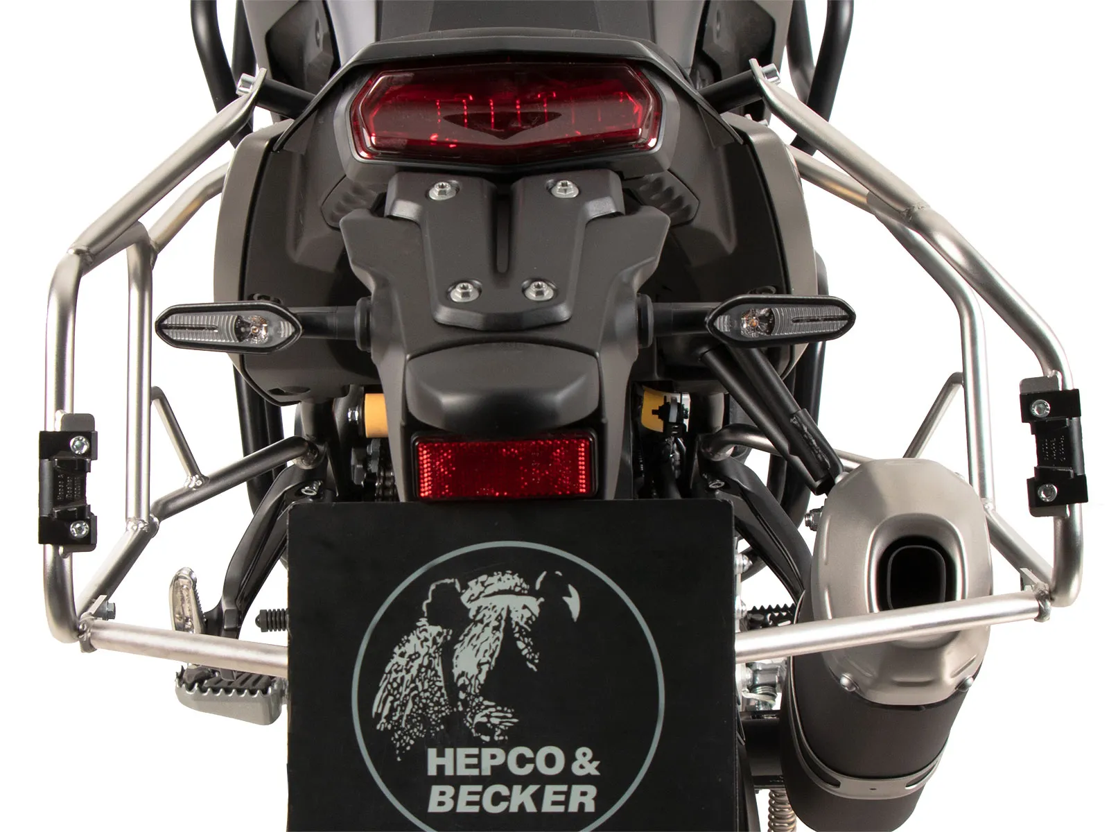 Case carrier set cutout stainless steel incl. Xplorer cutout case set black for Yamaha T√©n√©r√© 700 (2025-)