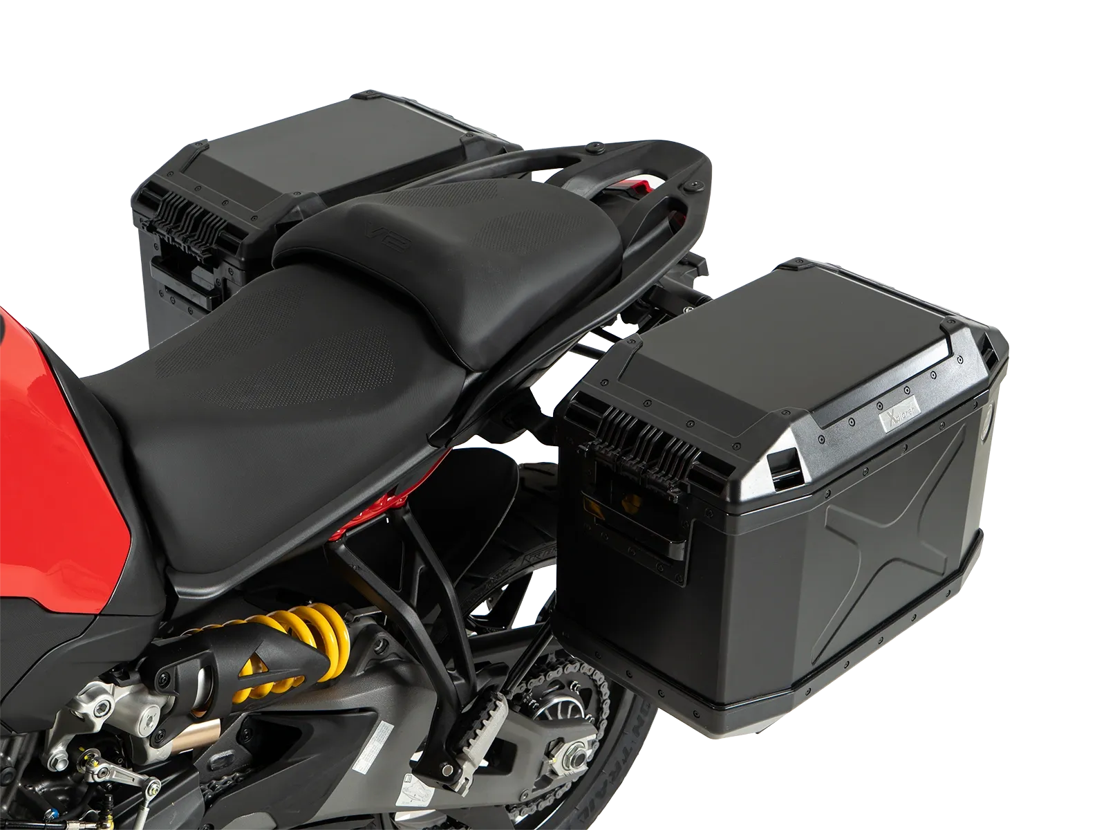 Suitcase carrier set cutout black incl. Xplorer cutout black Suitcase set for Ducati Multistrada V2 / S (2025-)