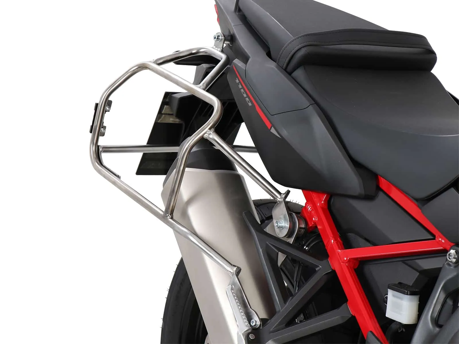 Case carrier set cutout stainless steel incl. Xplorer cutout silver Case set for Honda CRF 1100 L Africa Twin (2019-2021)