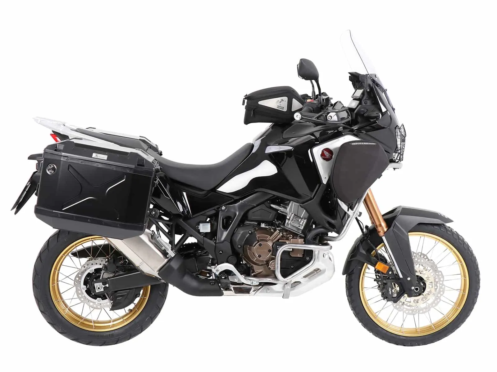 Case carrier set cutout stainless steel carrier incl. Xplorer cutout black Case set for Honda CRF 1100L Africa Twin (2024-)