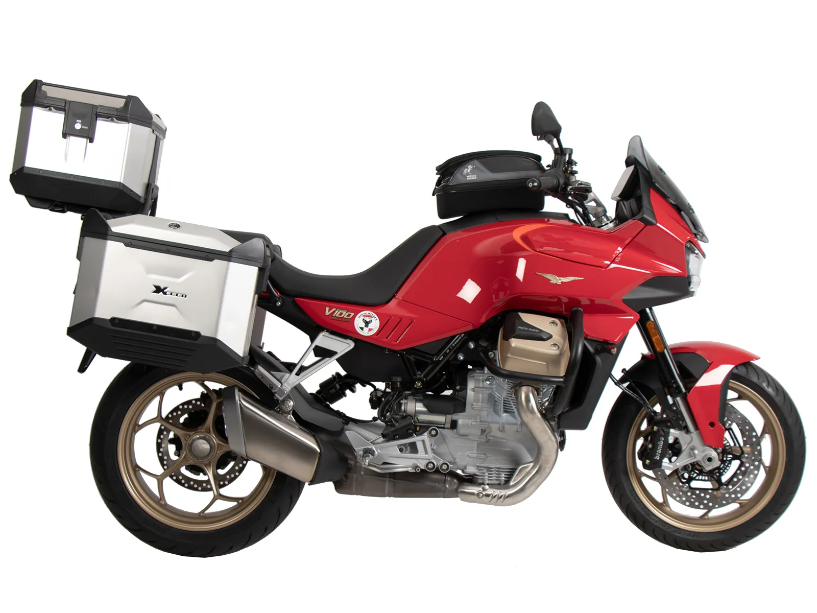 Alurack top case carrier black for Moto Guzzi V100 Mandello / S (2022-)