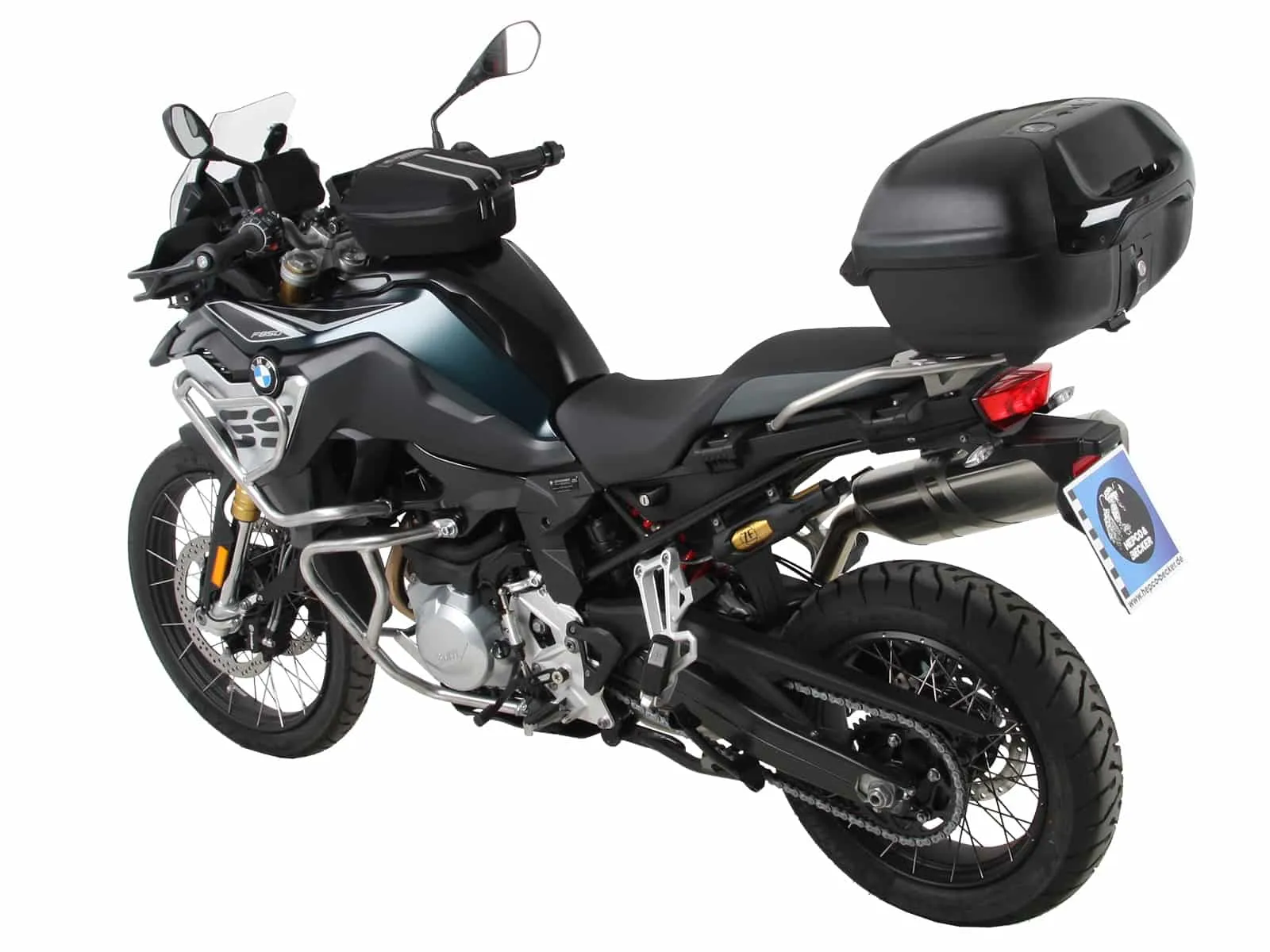 Alurack top case carrier black for combination with original accessory luggage rack for BMW F 750 GS (2018-2023)