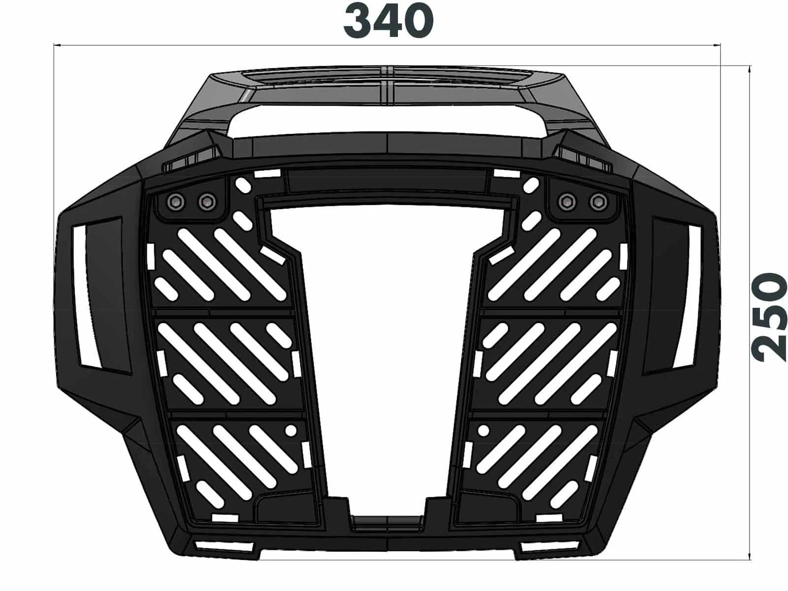 Alurack top case carrier black for Ducati Multistrada 1260 Enduro (2019-2021)