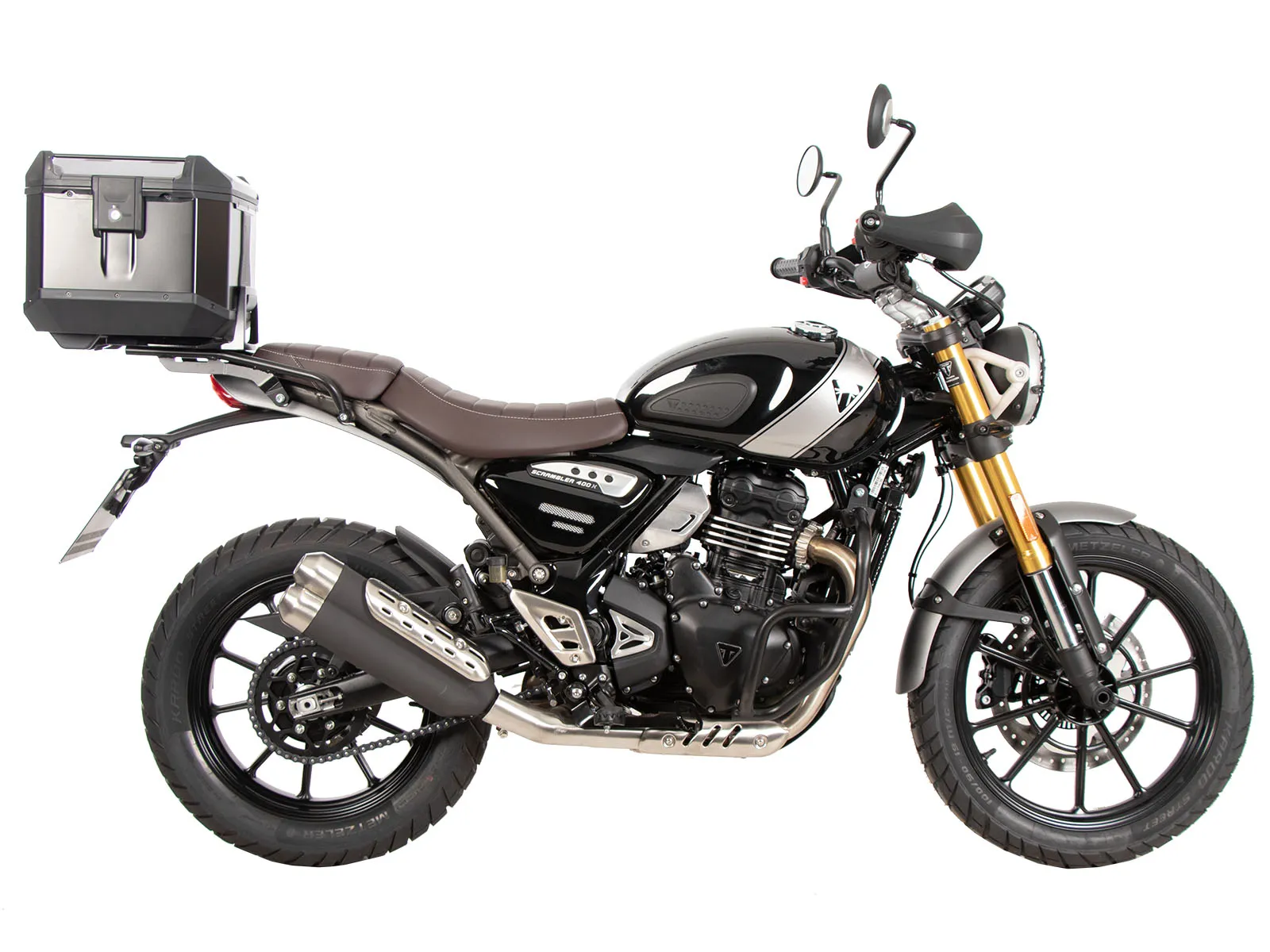 Alurack top case carrier black for Triumph Scrambler 400 X (2024-)