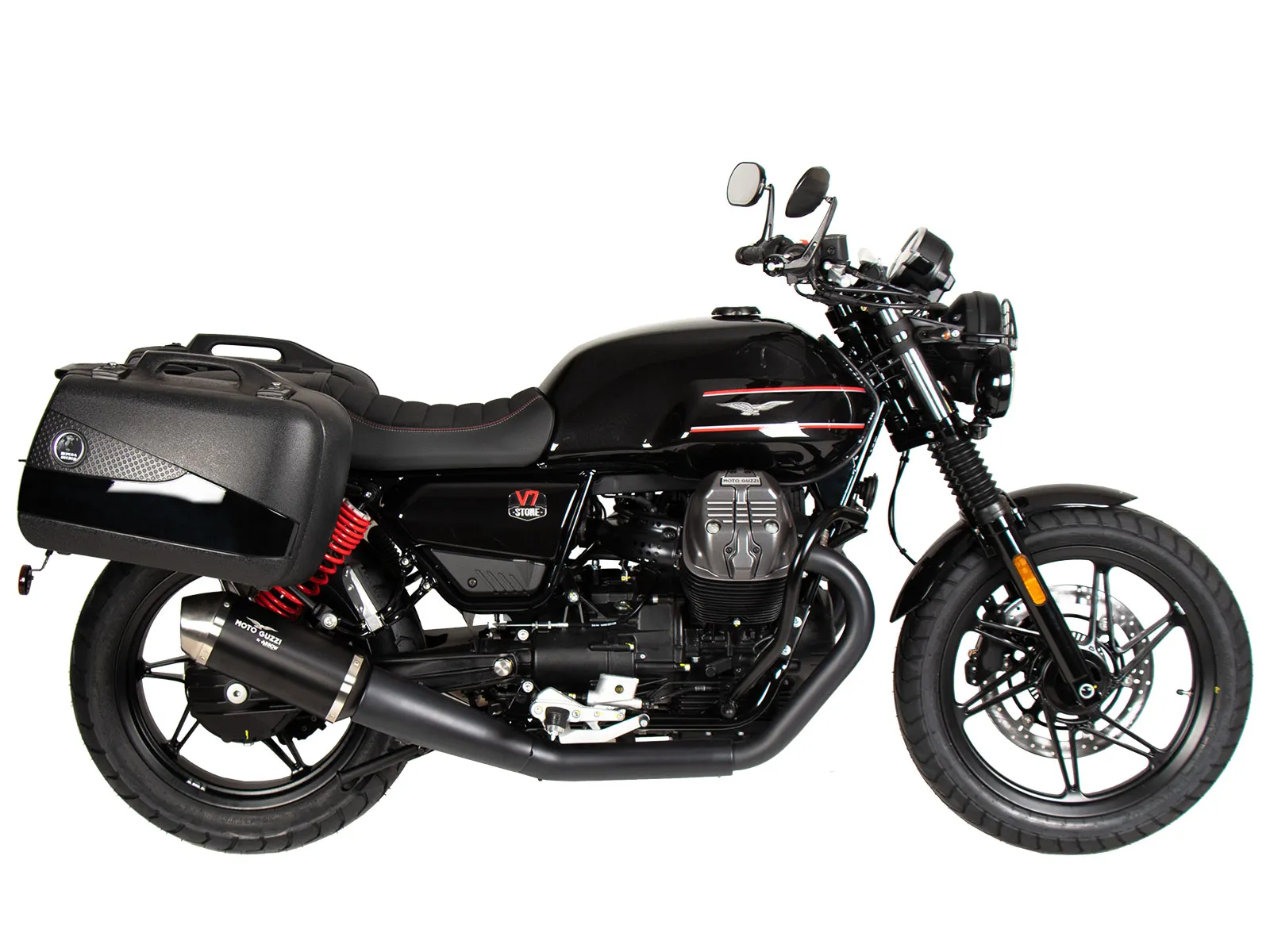 Side case carrier fixed black for Moto Guzzi V7 Stone Special Edition (850cc) (2022-2023)