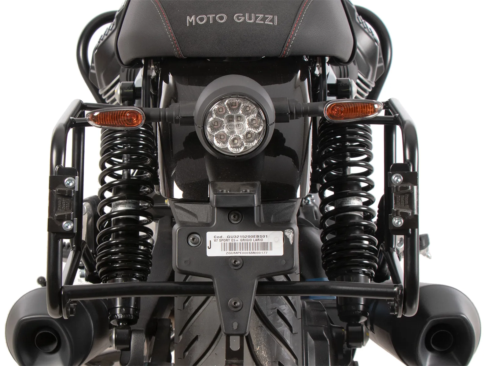Side case carrier fixed black for Moto Guzzi V7 Sport (2025-)