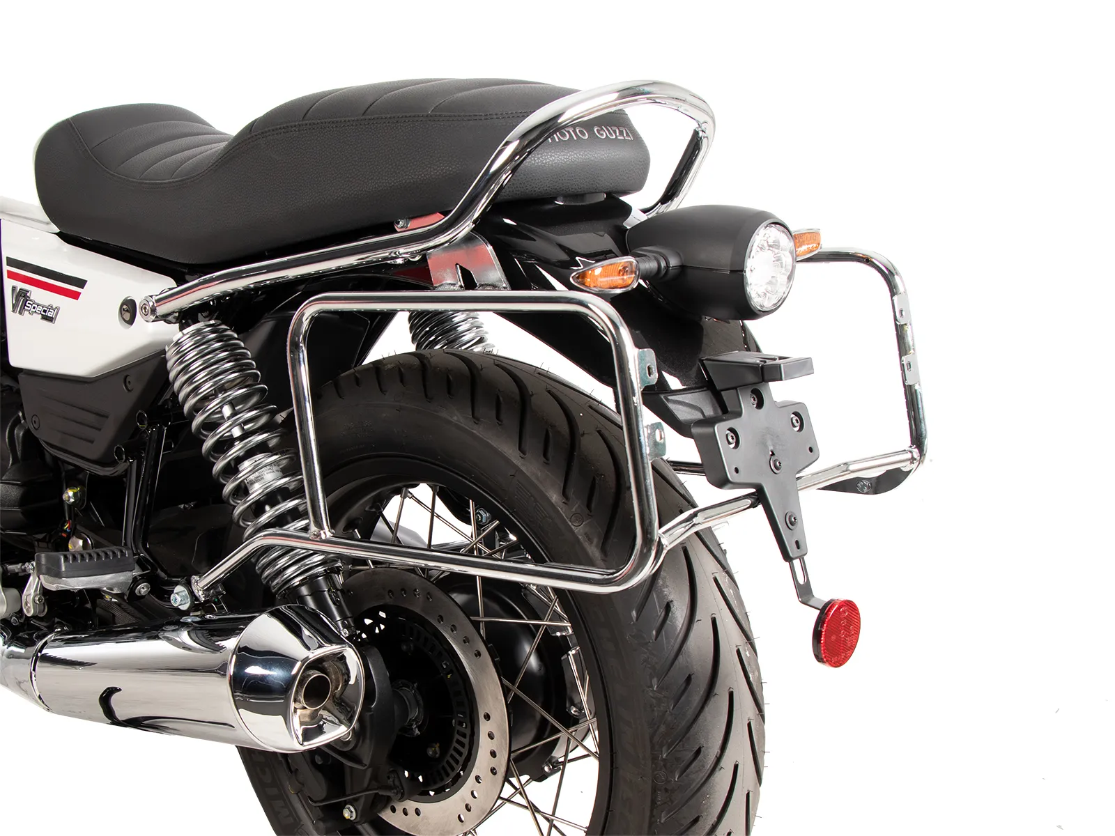 Side case carrier bolted chrome for Moto Guzzi V7 Special (2025-)