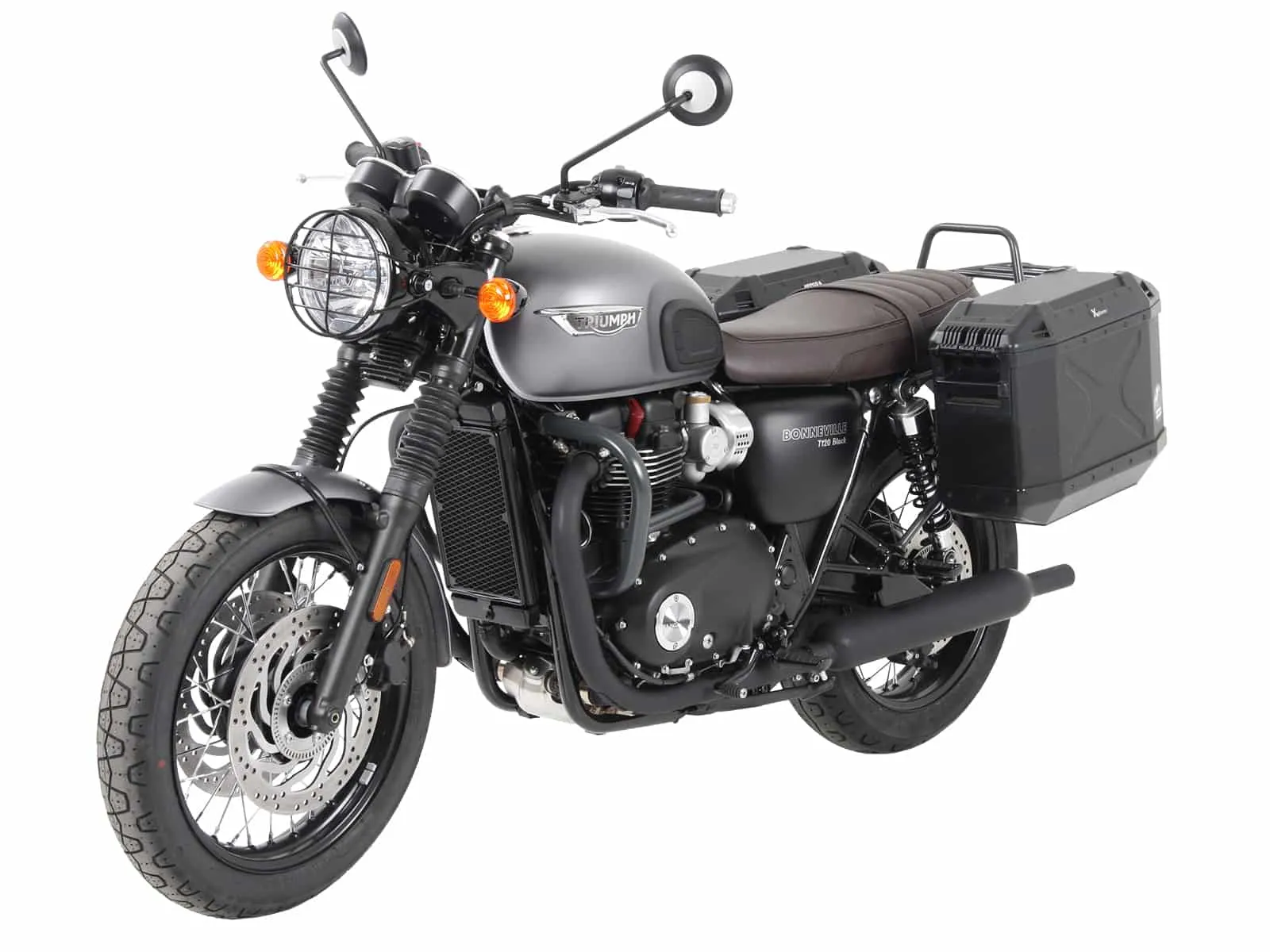 Side case carrier fixed black for Triumph Bonneville T 100/Black (2017-2025)