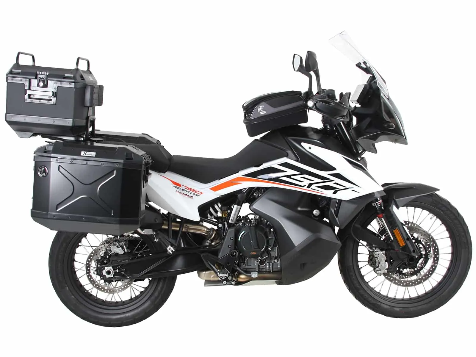 Alurack top case carrier black for combination with original luggage rack black for KTM 790 Adventure (2019-2021)