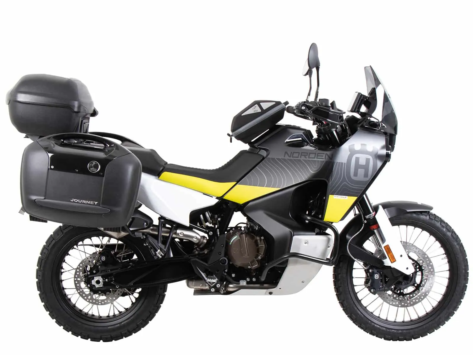 Alurack top case carrier black for combination with original luggage rack black for Husqvarna Norden 901 / Expedition (2022-)