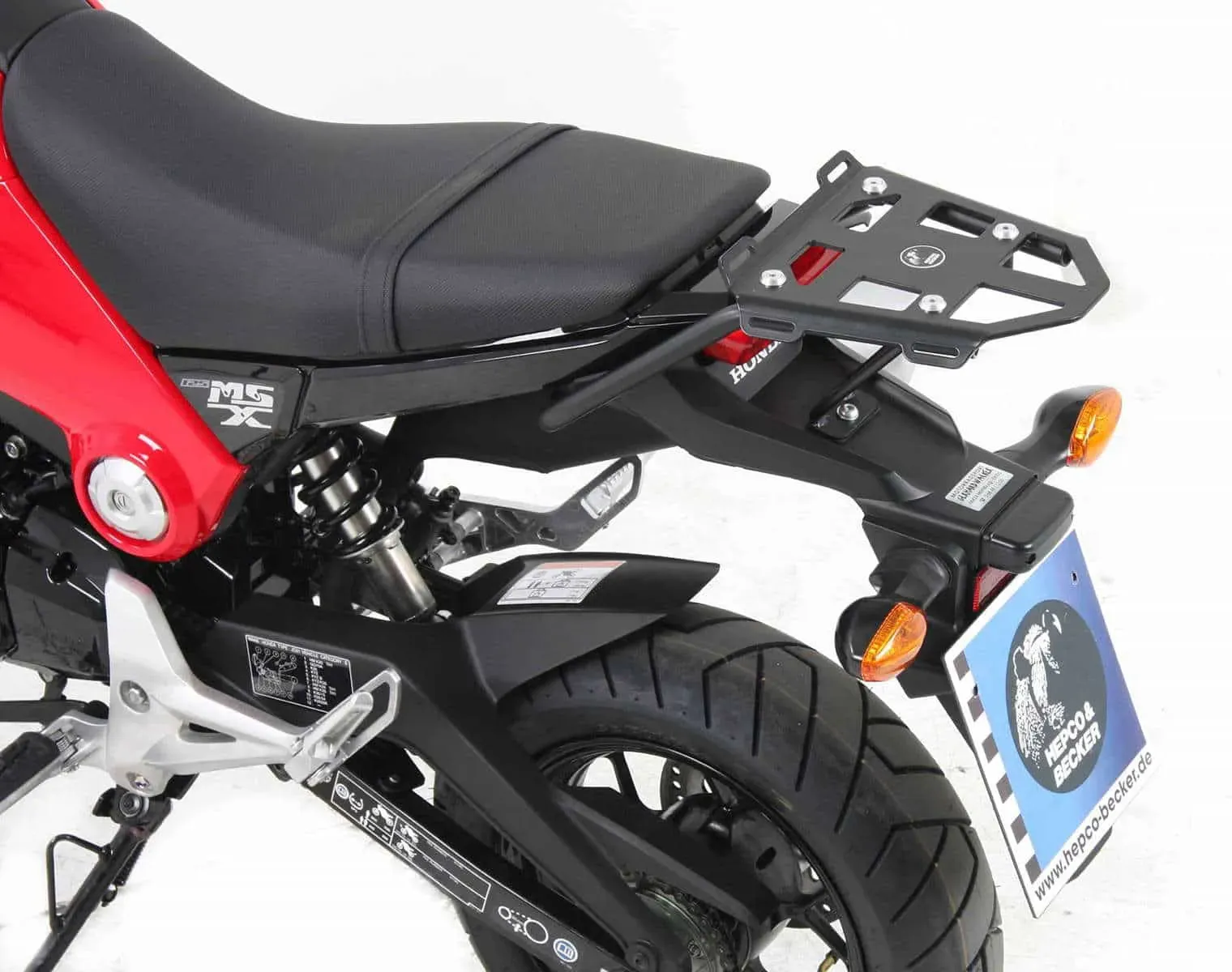 Minirack soft luggage rear carrier black for Honda MSX 125 (2013-2016)
