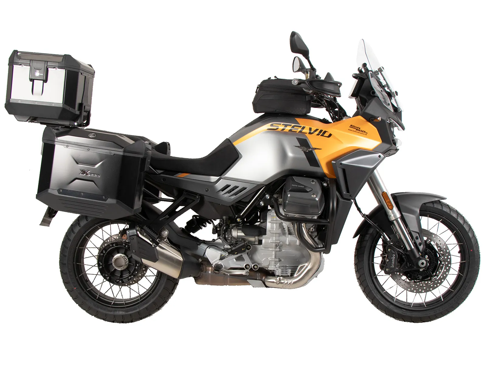 Easyrack top case carrier black for combination with original luggage rack for Moto Guzzi Stelvio (2024-)