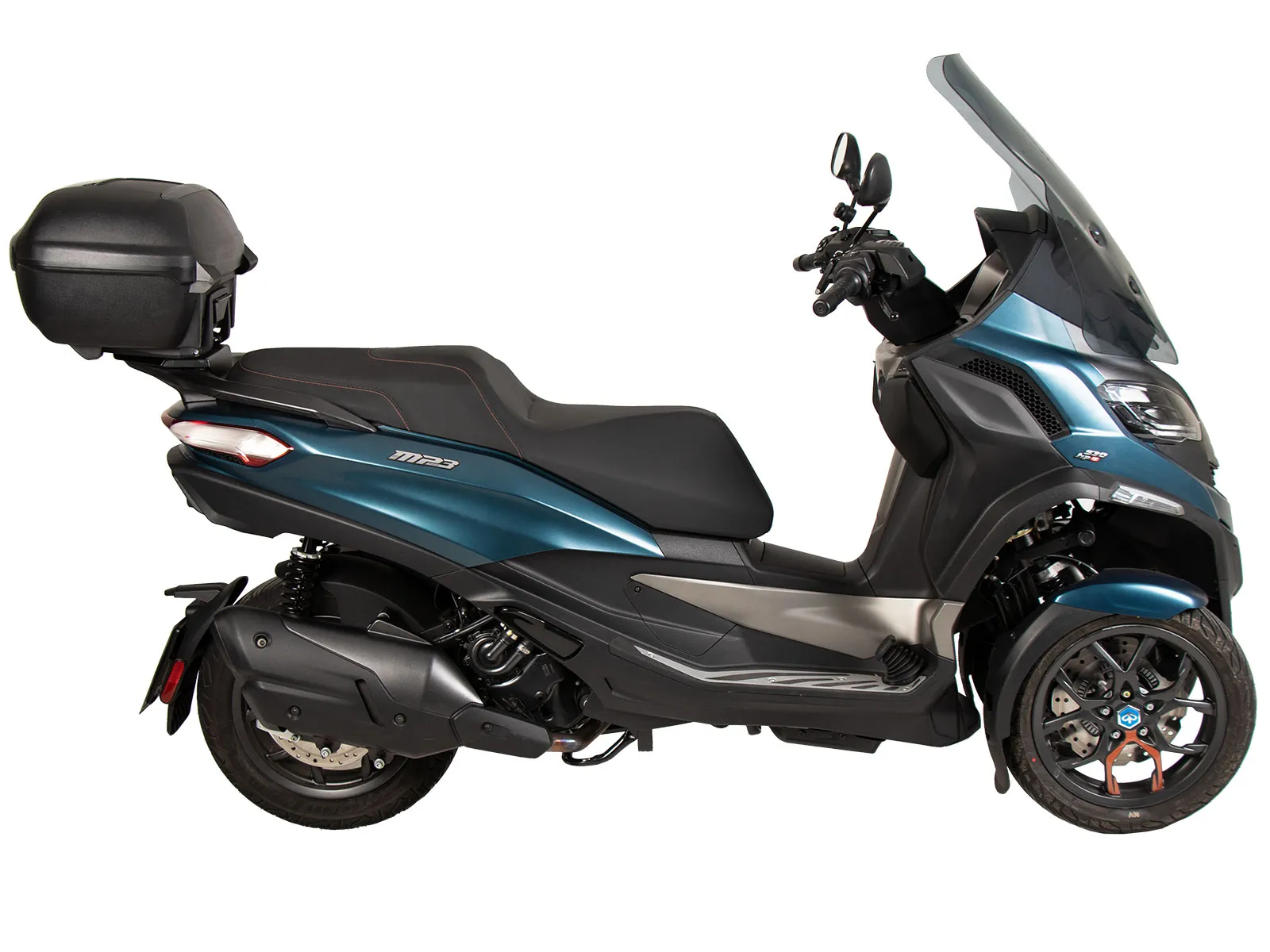Easyrack top case carrier for combination with original luggage rack black for Piaggio MP3 Exclusive 530 (2022-)