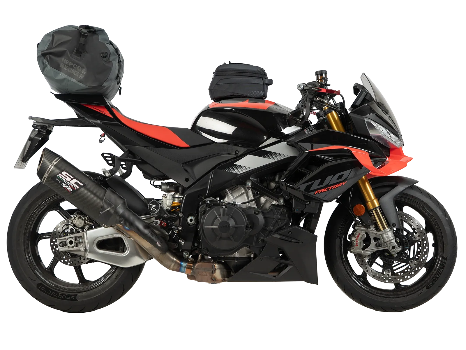 Sport rack fixed black for Aprilia Tuono V4 Factory (2025-)
