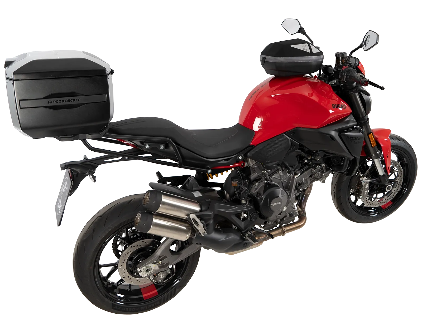 Smartrack Set incl. Xcore Topcase for Ducati Monster 890 / + (2026-) - Silver/Black
