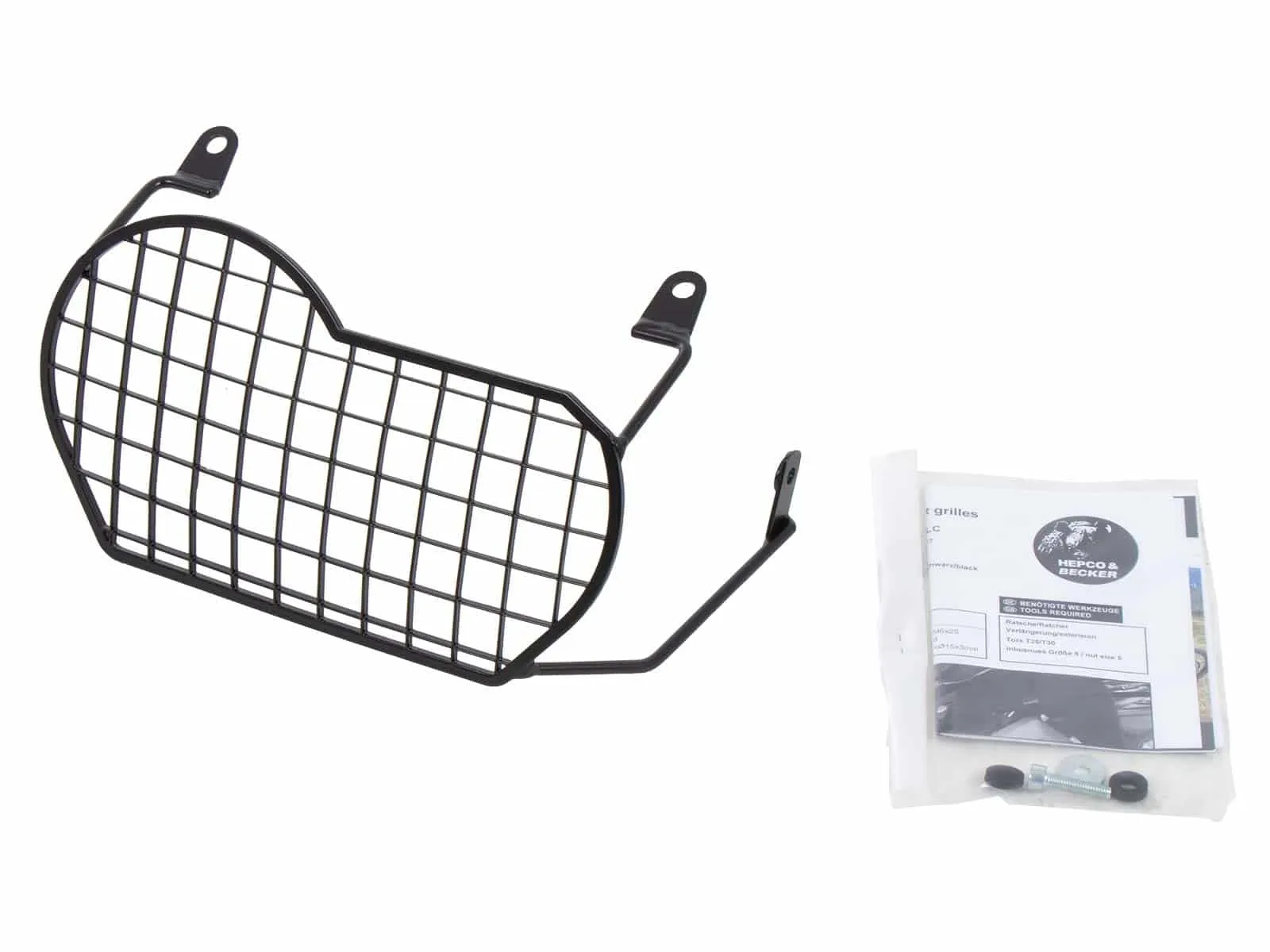 Black lamp guard grille for BMW R 1250 GS (2018-2023)