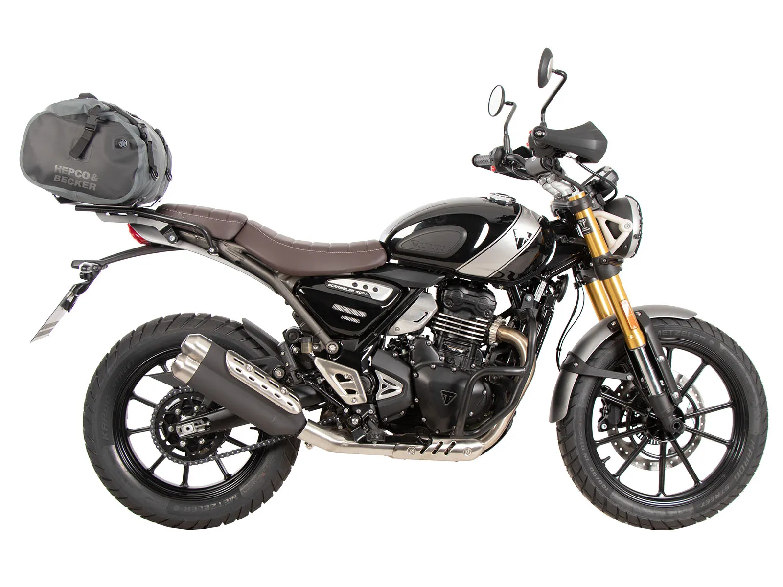 Luggage rack extension black for Triumph Scrambler 400 X (2024-)