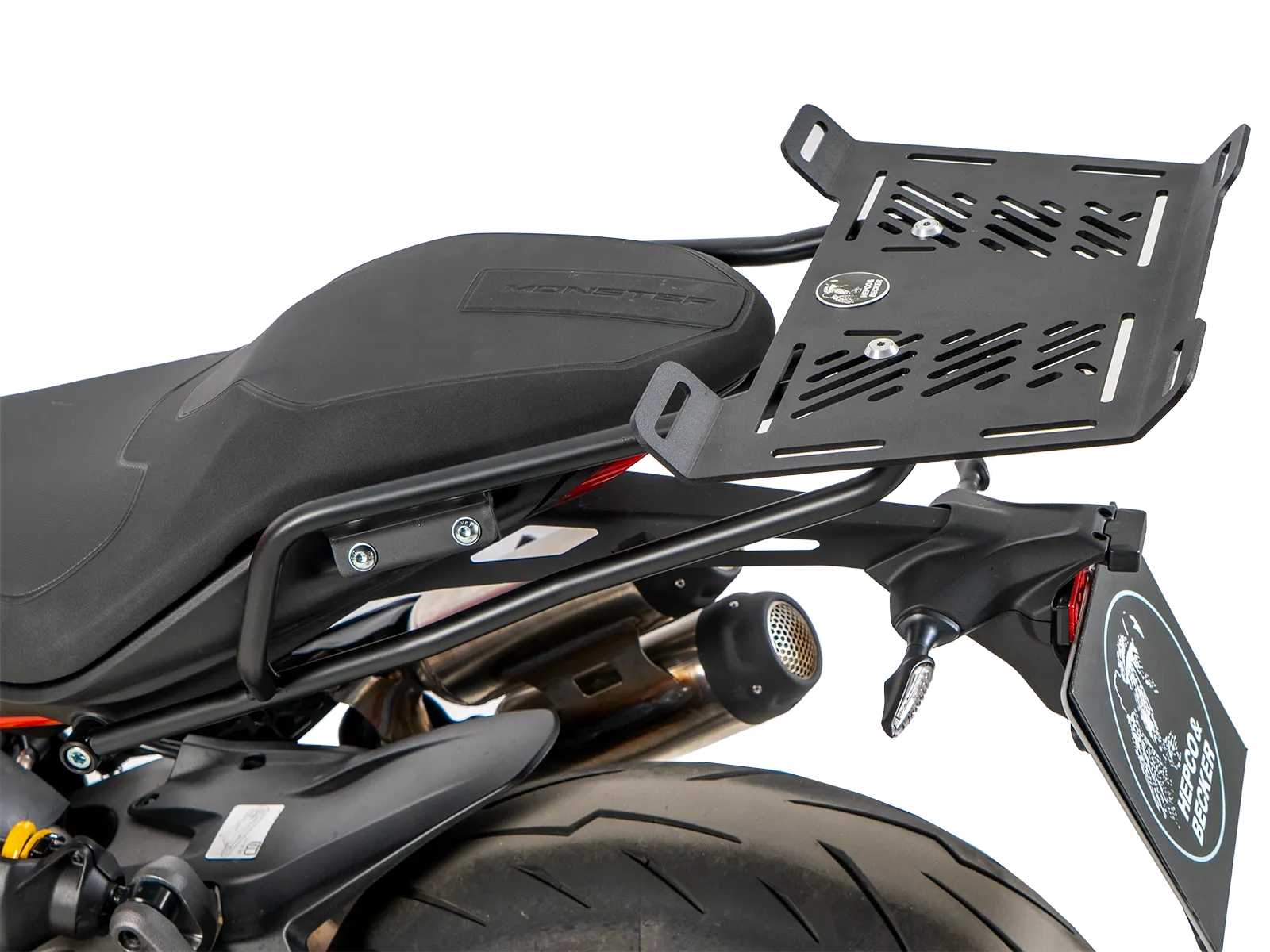 Luggage rack extension black for Ducati Monster 890 / + (2026-)
