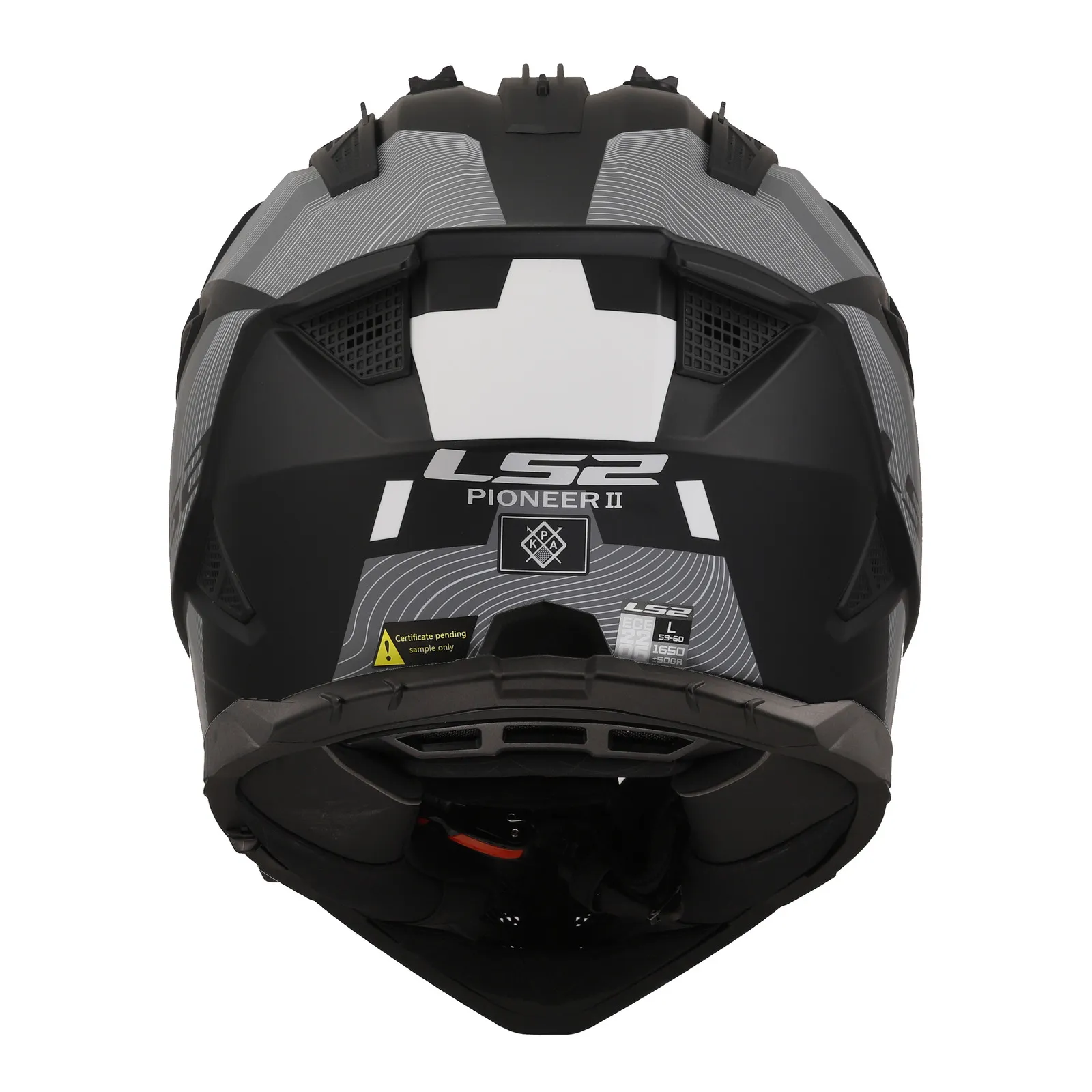LS2 MX702 Pioneer II (XS) Hill - Matte Black / White 06