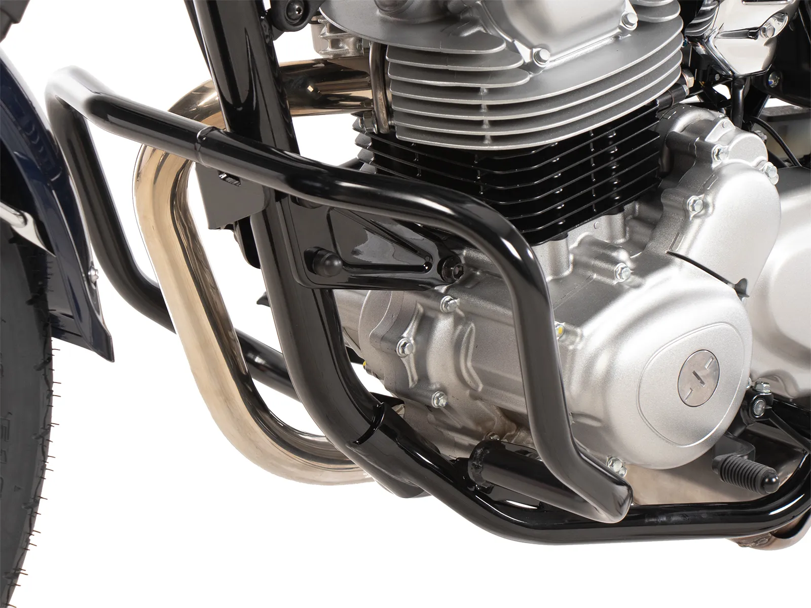 Glossy black engine guard for Kawasaki W230 / Meguro S1 (2025-)