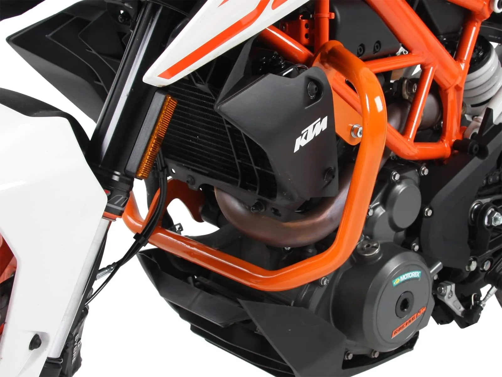 Orange engine guard for KTM 125 Duke (2021-2023)