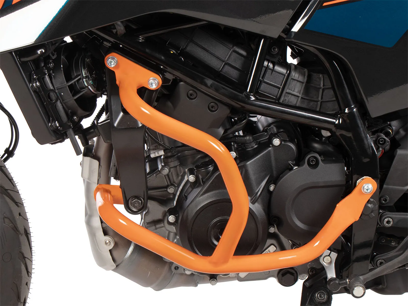 Orange engine guard for KTM 125 Duke (2024-)
