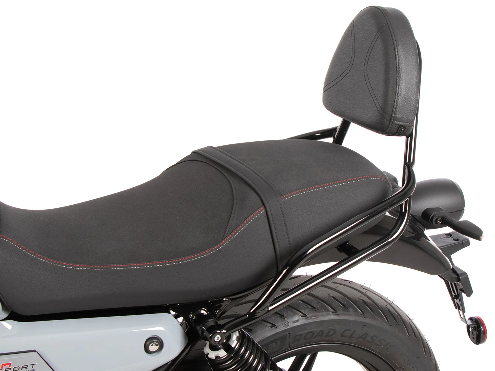 Sissybar without luggage rack black for Moto Guzzi V7 Stone (2025-)